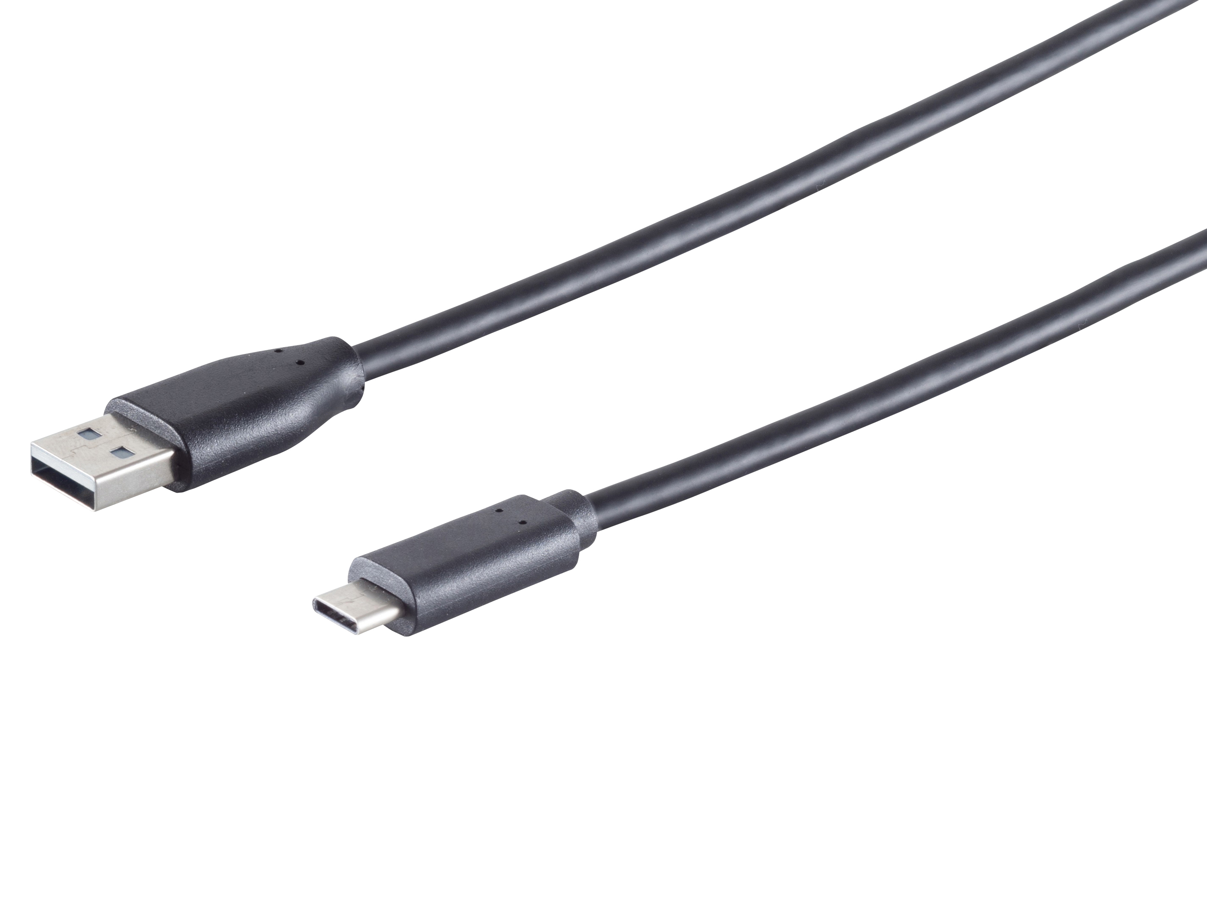 S-IMPULS USB-A Adapterkabel USB-C 3.0 schwarz 1,8m