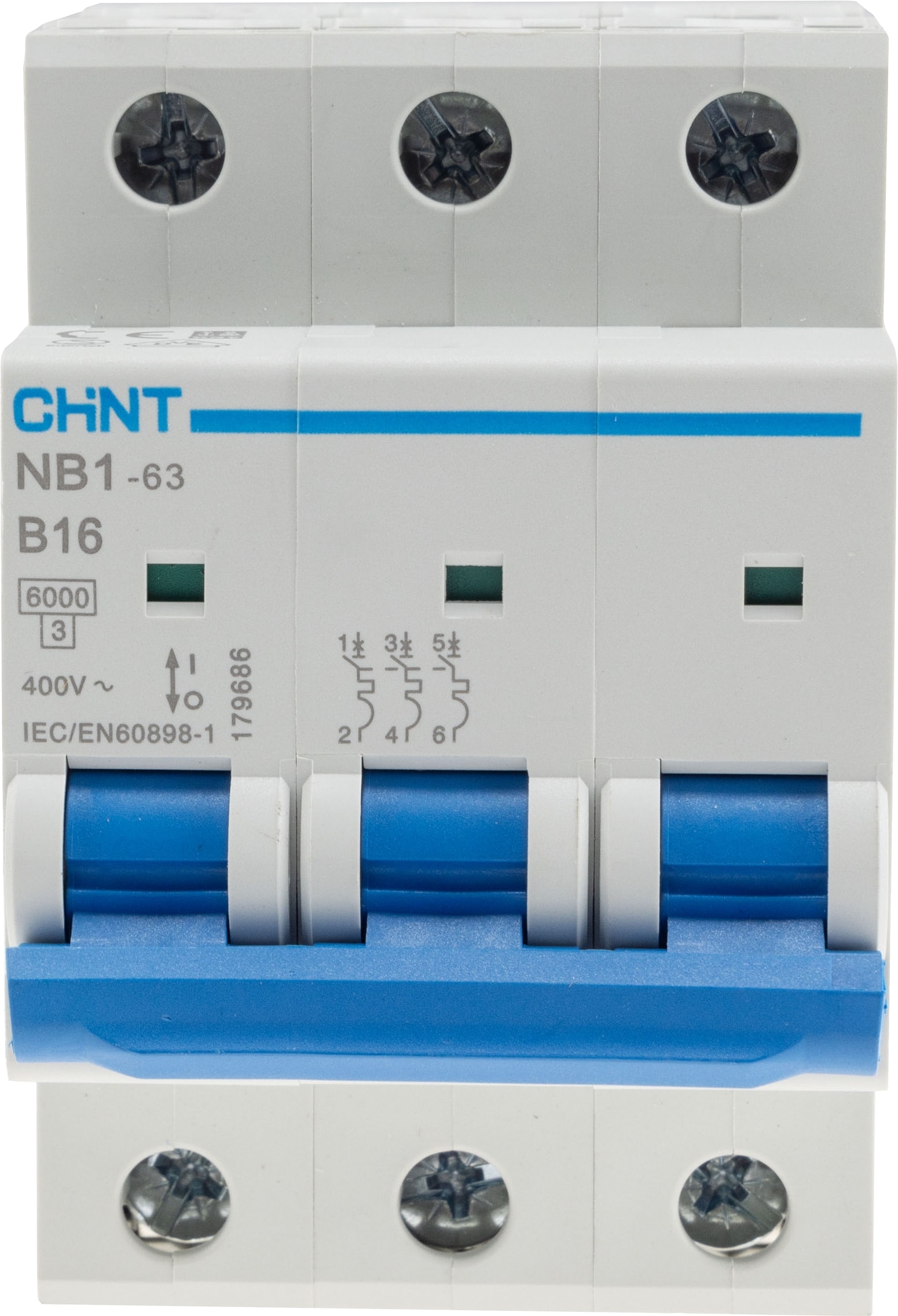 CHINT Leitungsschutzschalter 23895, B16, 16 A, 3-polig CHINT Leitungsschutzschalter 23895, B16, 16 A, 3-polig