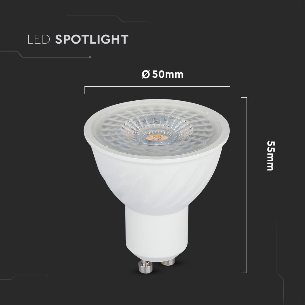 V-TAC LED-Lampe VT-21192, EEK: F, 6W, 445lm, 3000k, GU10, 110°