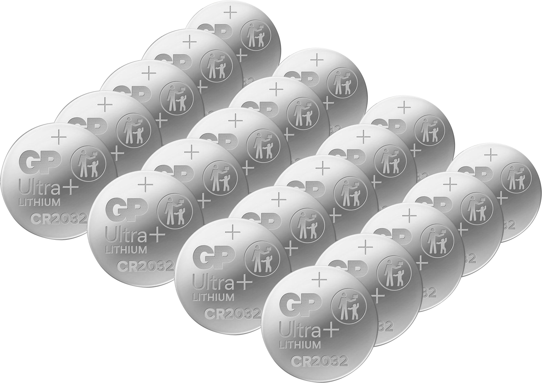GP Lithium-Knopfzelle CR2032, 3V, 20 Stück