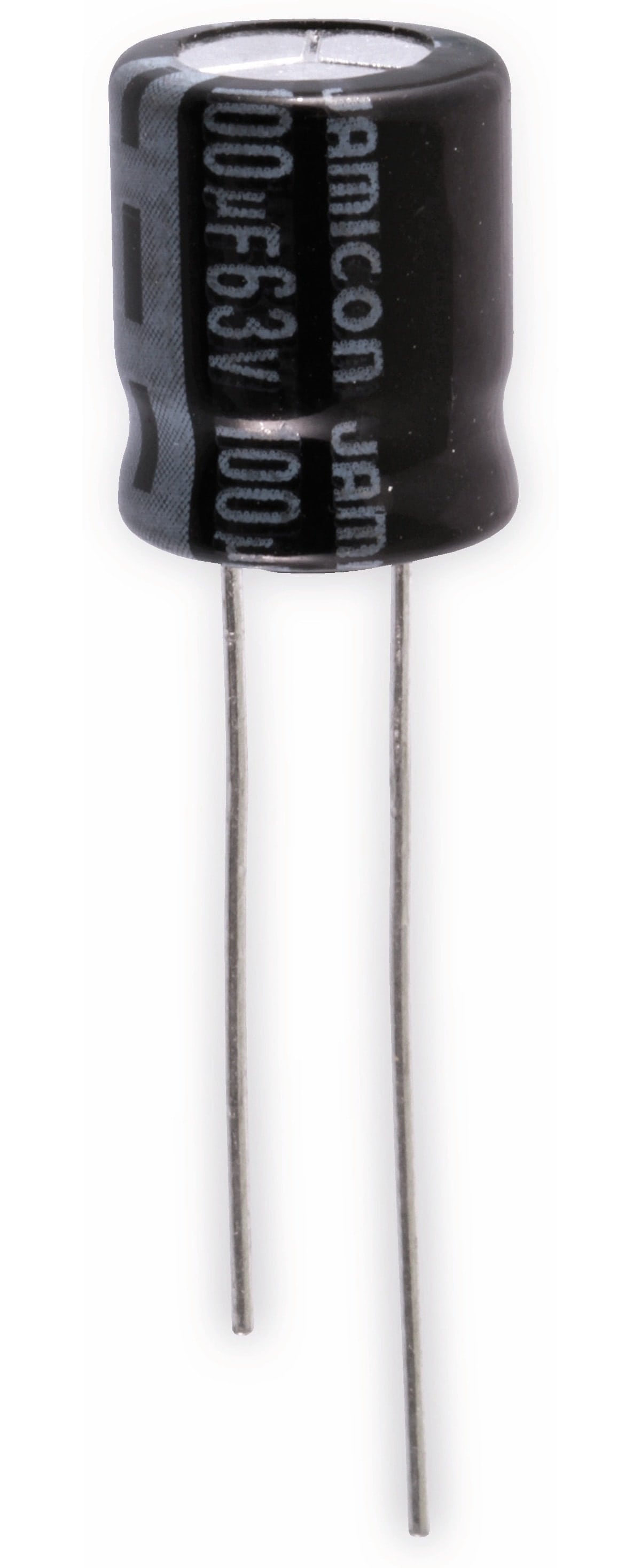 JAMICON Elko 100µF, 63V, radial, RM 5 JAMICON Elektrolytkondensator, 100µF, 63V