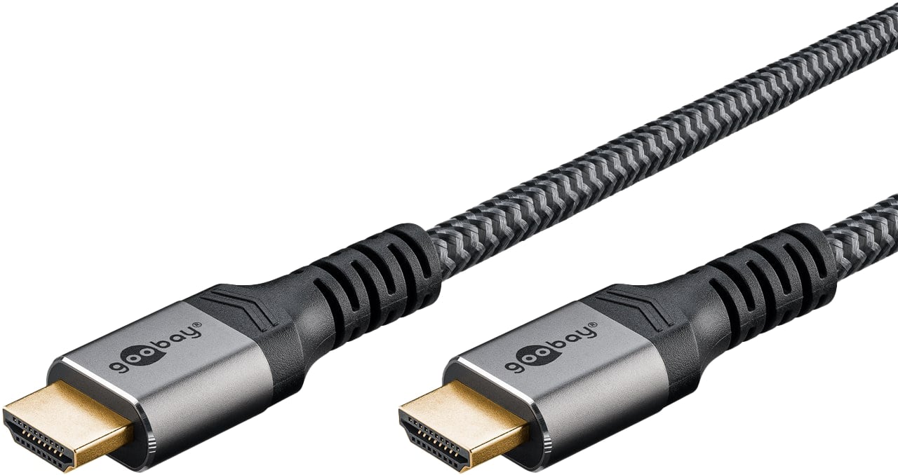 GOOBAY HDMI Kabel Plus High Speed 4K schwarz/silber, 5 m GOOBAY HDMI Kabel Plus High Speed 4K schwarz/silber, 5 m