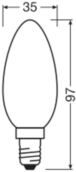 OSRAM LED-Lampe SUPERSTAR, dimmbar, E14, 3,4 W, 2700 K, EEK: D, 470 lm, warmweiß