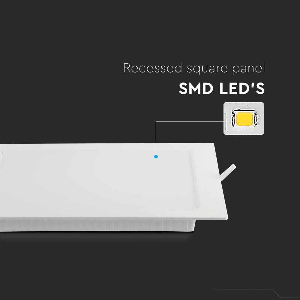 V-TAC LED-Einbauleuchte VT-61018, EEK: E, 18 W, 1980 lm, 4000 K, weiß V-TAC LED-Einbauleuchte VT-61018, EEK: E, 18 W, 1980 lm, 4000 K, weiß