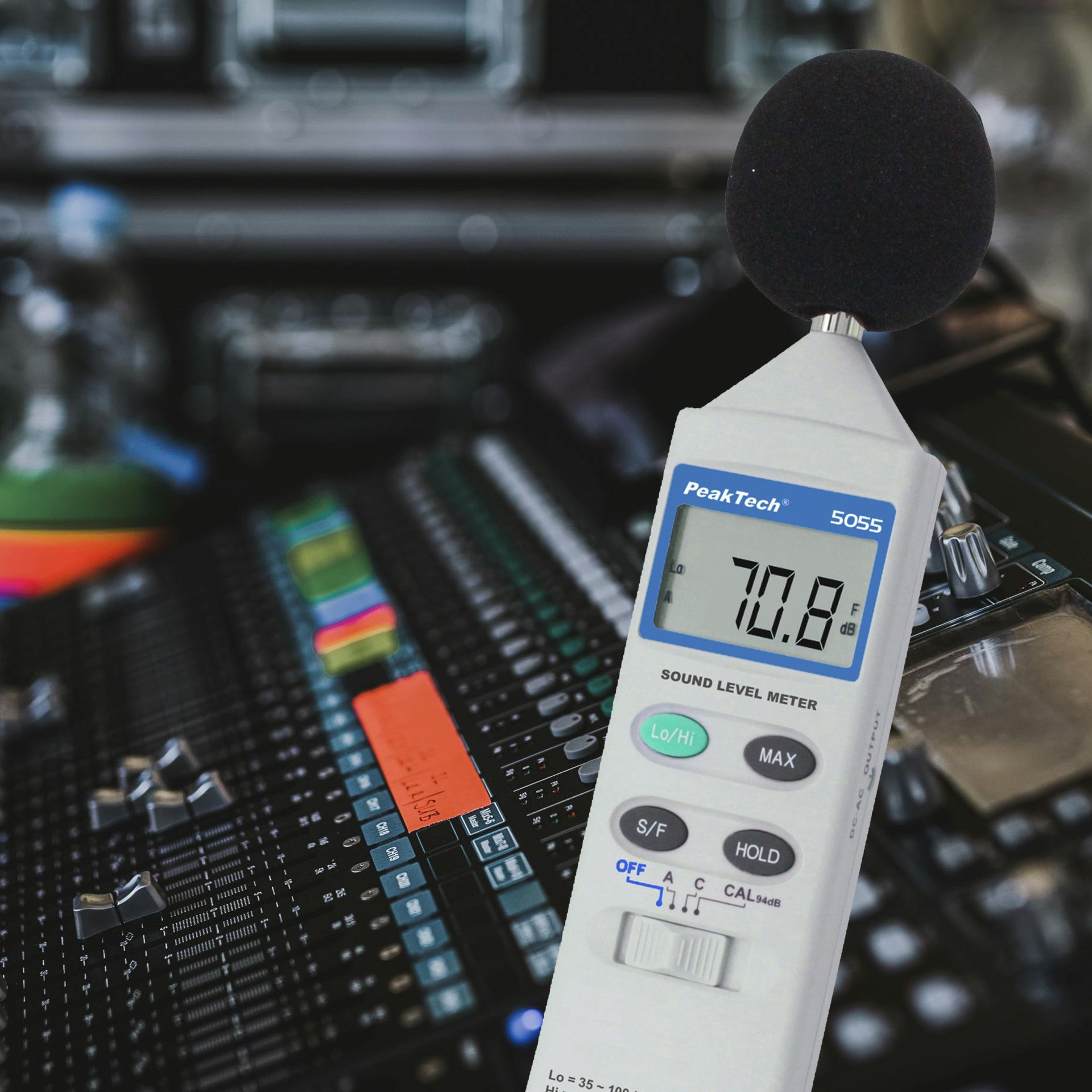 PEAKTECH Schallpegelmessgerät P 5055, 2.000 Counts