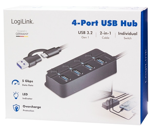 LOGILINK USB-C Hub UA0419 4 Port LOGILINK USB-C Hub UA0419 4 Port