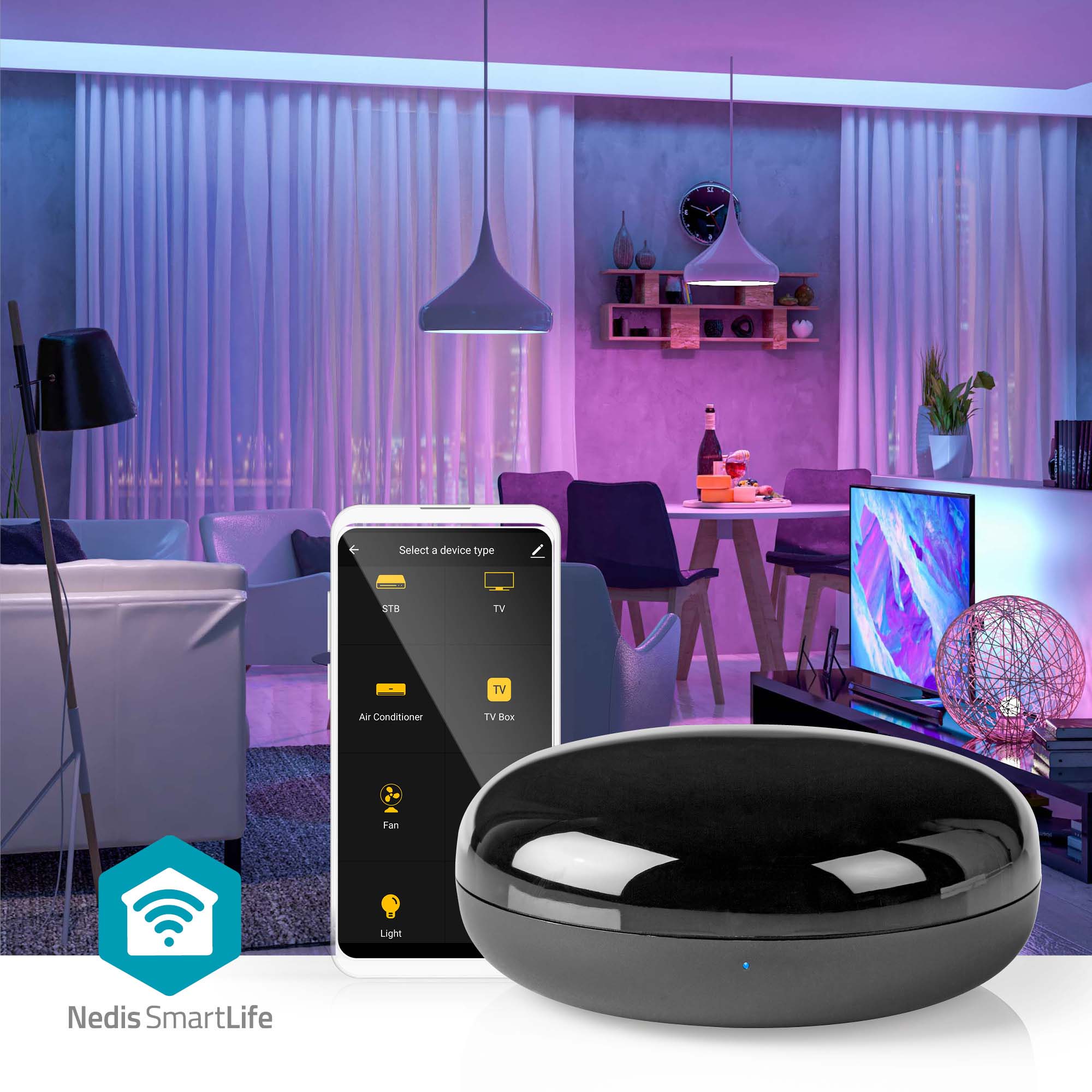 NEDIS IR-Fernbedienung SmartLife, Universal, schwarz