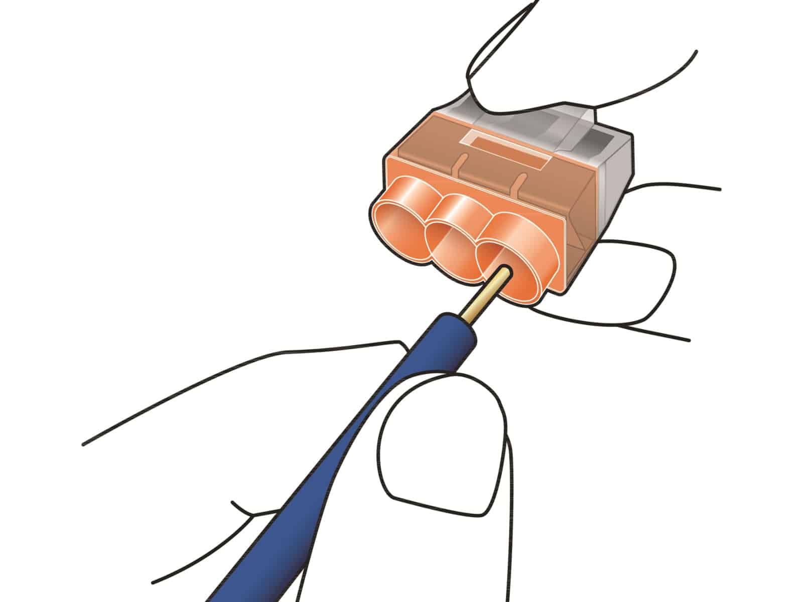 HELLERMANNTYTON Verbindungsklemme, 148-90055, HCPM-3-Blister, orange,18 Stück