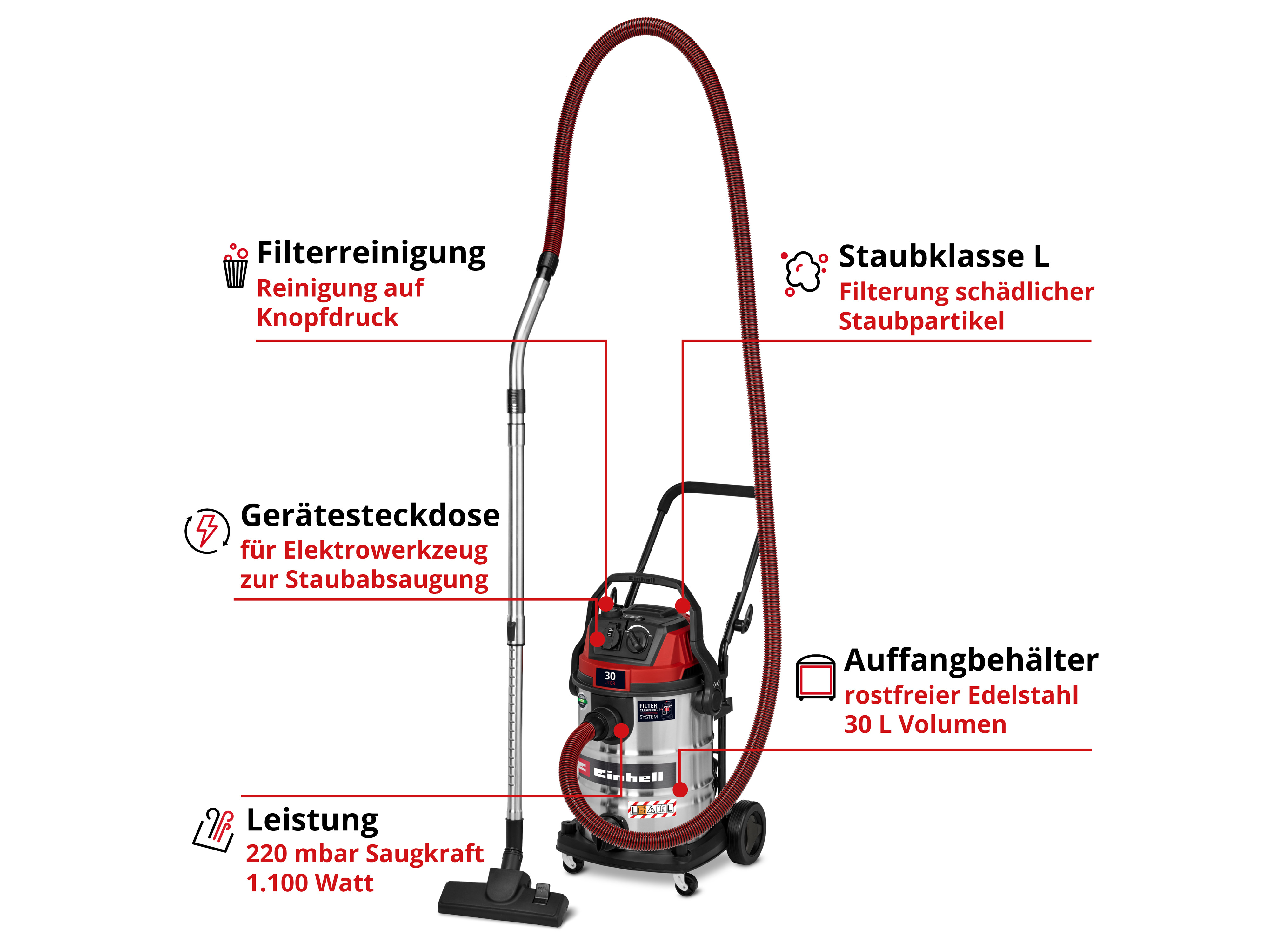 EINHELL Nass-Trockensauger TE-VC 3080 SACL, 2347440