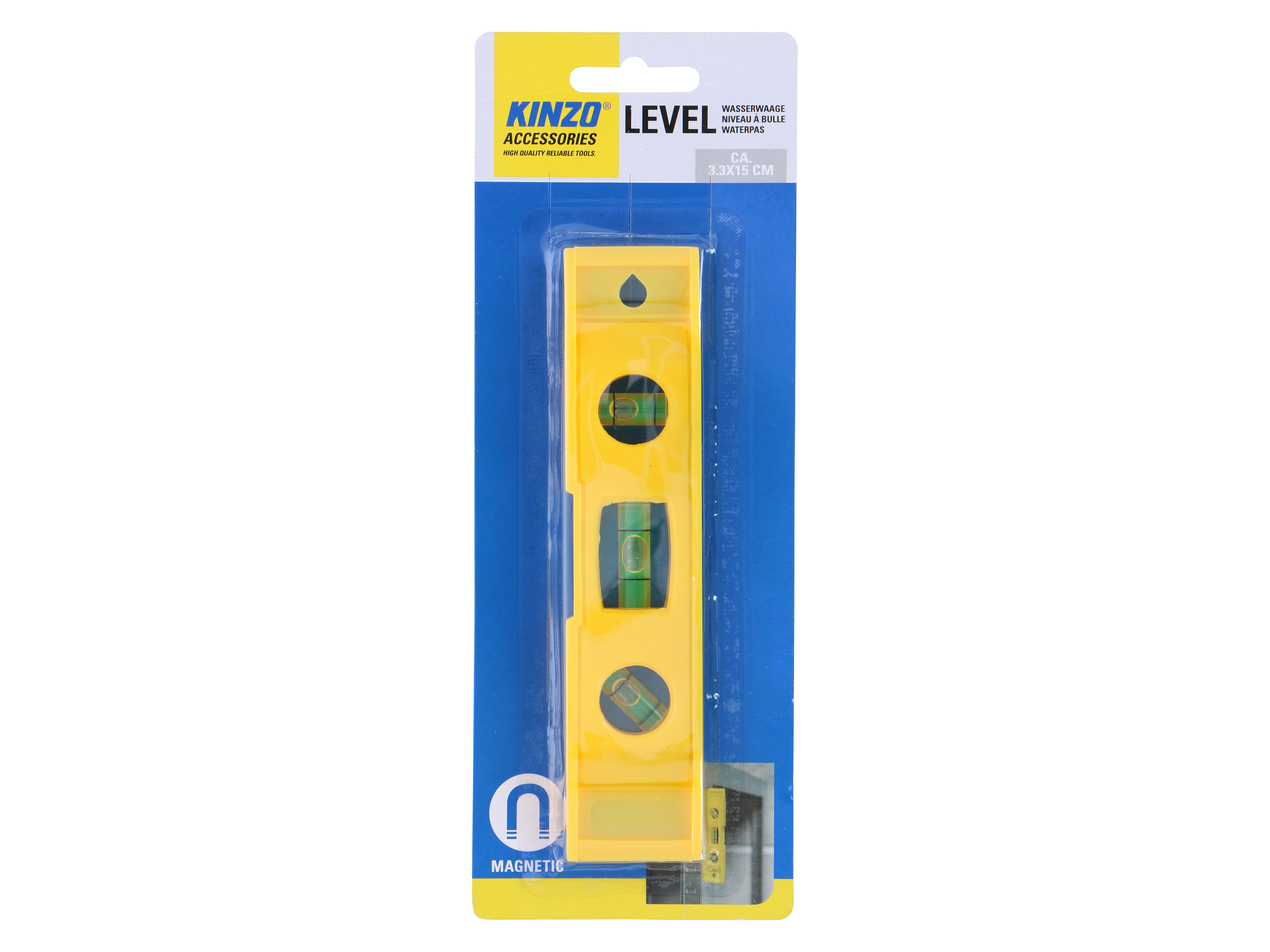 KINZO Mini Wasserwaage, 150 mm