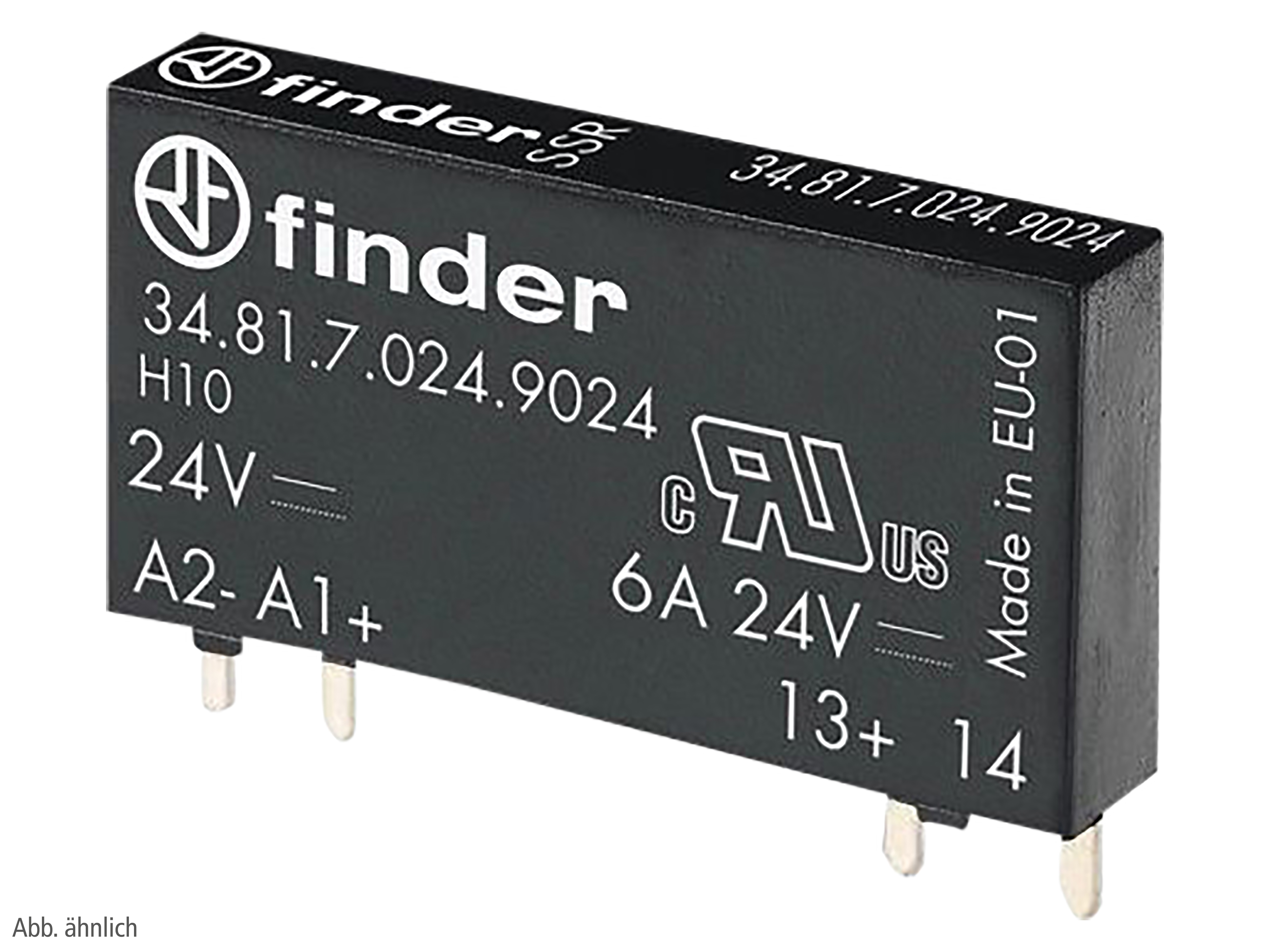 FINDER SSR-Steck-/Printrelais 24 V DC, 6A, 1 Schließer 34.81.7.012.9024 FINDER SSR-Steck-/Printrelais 24 V DC, 6A, 1 Schließer 34.81.7.012.9024