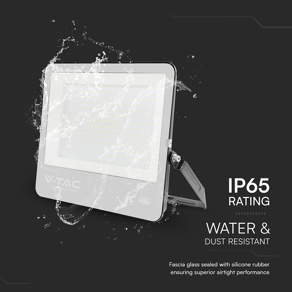 V-TAC LED-Fluter VT-44003, 300W, 4000K, EEK: D, CREE Chip, 40500lm, IP65, schwarz