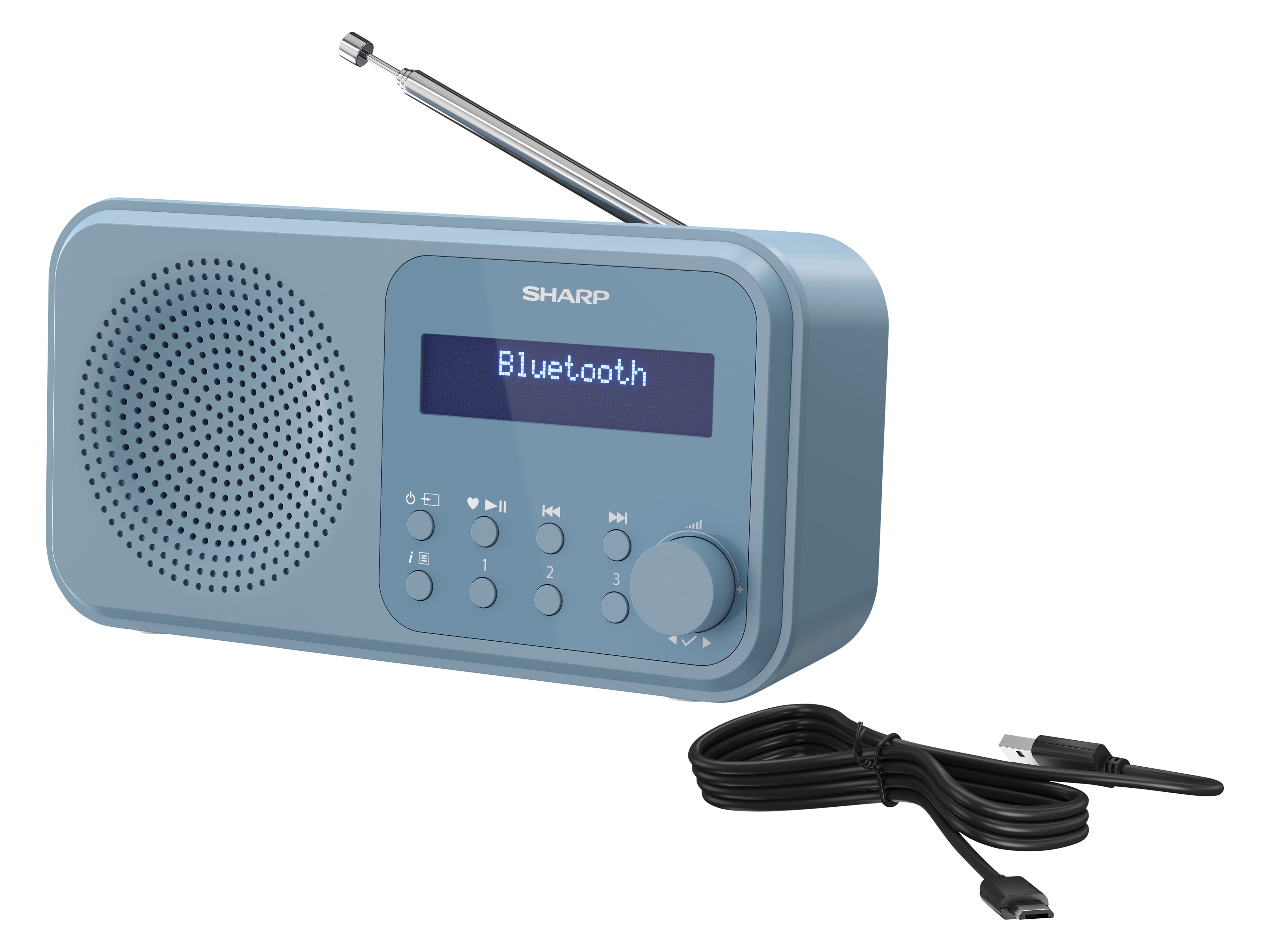 SHARP DAB+/FM Radio DR-P420, USB, Bluetooth, blau