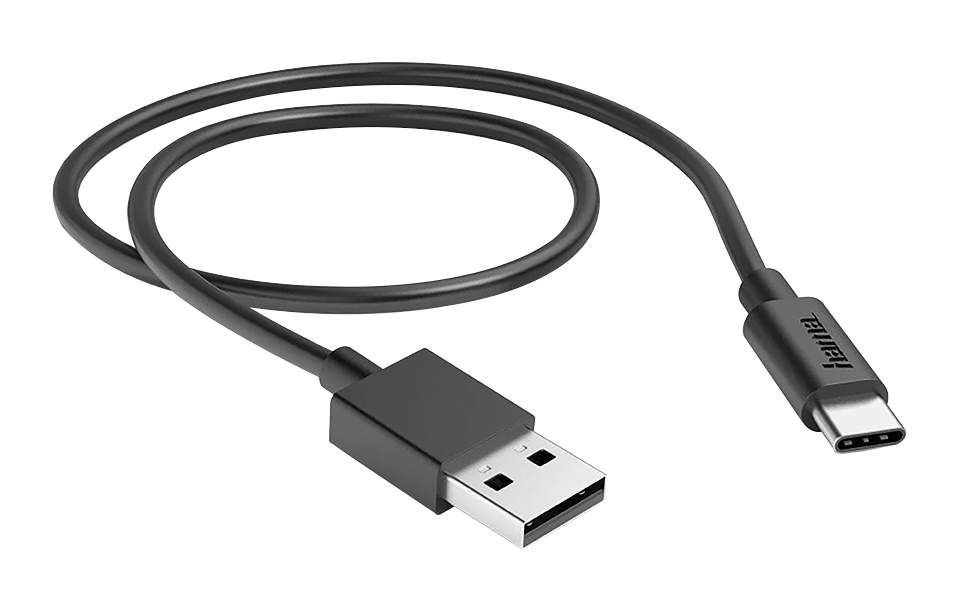 HAMA USB-Ladekabel USB-A - USB-C, 0,5 m, Schwarz