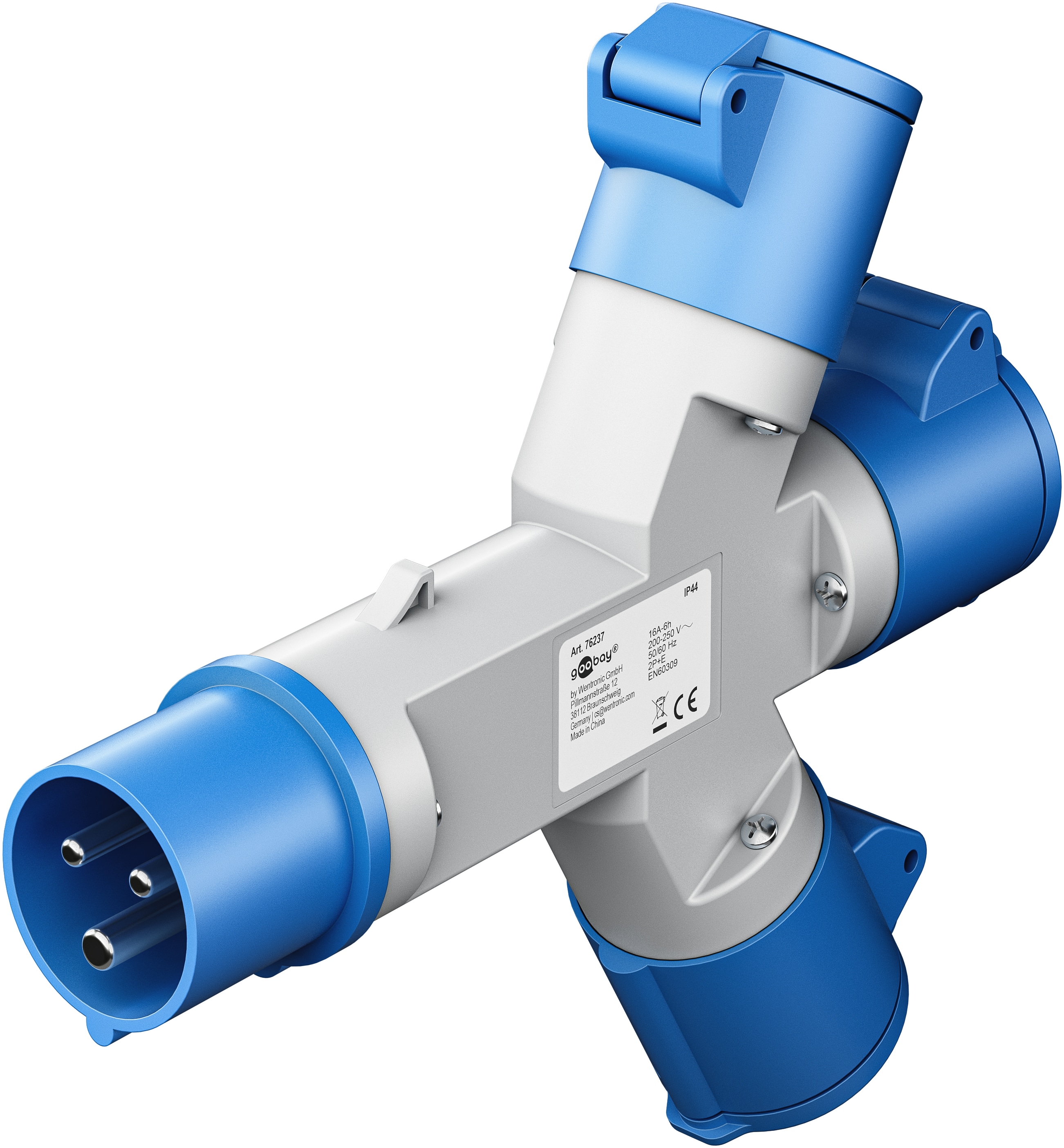 GOOBAY CEE-Adapter Y, 76237, Stecker zu 3x Kupplung GOOBAY CEE-Adapter Y, 76237, Stecker zu 3x Kupplung