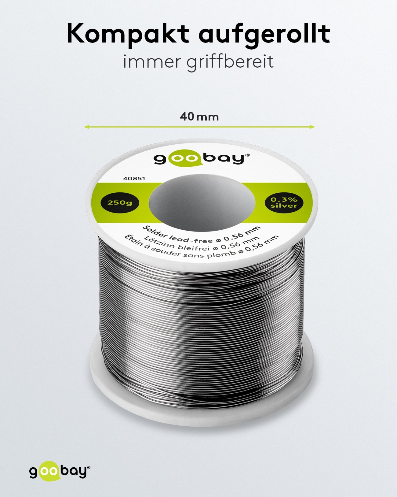 GOOBAY Lötzinn Essential, 250 g, Ø 0,56 mm GOOBAY Lötzinn Essential, 250 g, Ø 0,56 mm