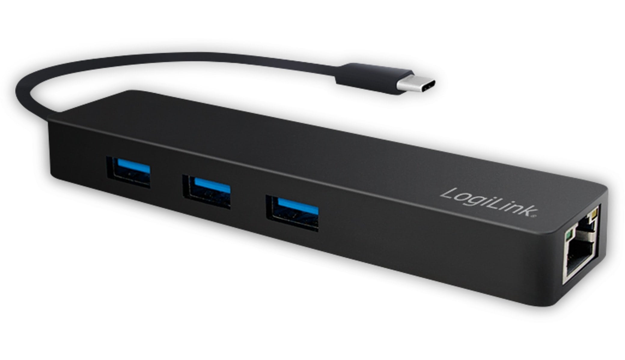 LOGILINK USB3.1 Typ-C Hub UA0313, 3x USB-A, RJ-45 LOGILINK USB3.1 Typ-C Hub UA0313, 3x USB-A, RJ-45