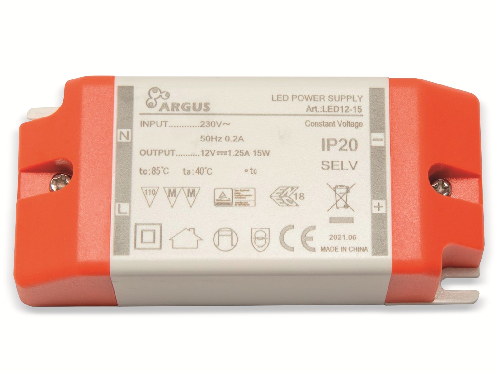 INTER-TECH LED-Netzteil LED 12V-/15 W