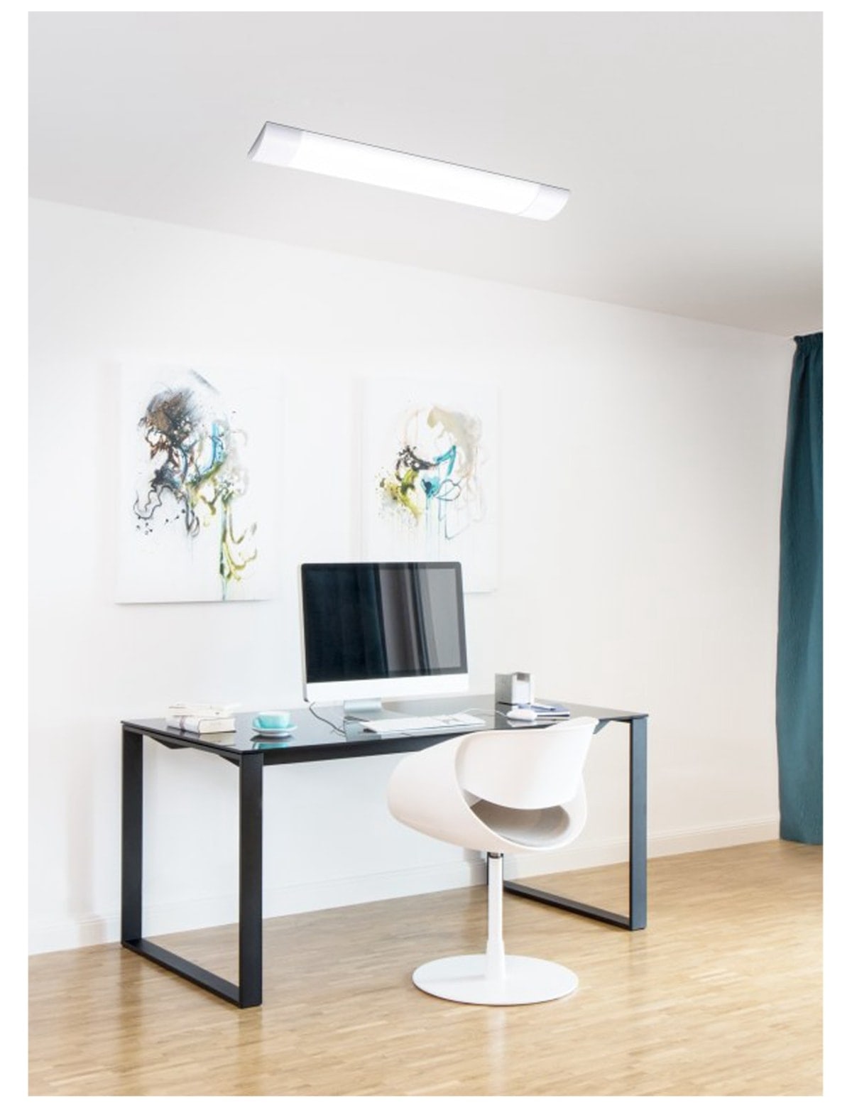 MÜLLER-LICHT LED-Office Deckenleuchte Scala DIM, 45 W, 4800 lm, 4000 K, 1500 mm, dimmbar MÜLLER-LICHT LED-Office Deckenleuchte Scala DIM, 45 W, 4800 lm, 4000 K, 1500 mm, dimmbar