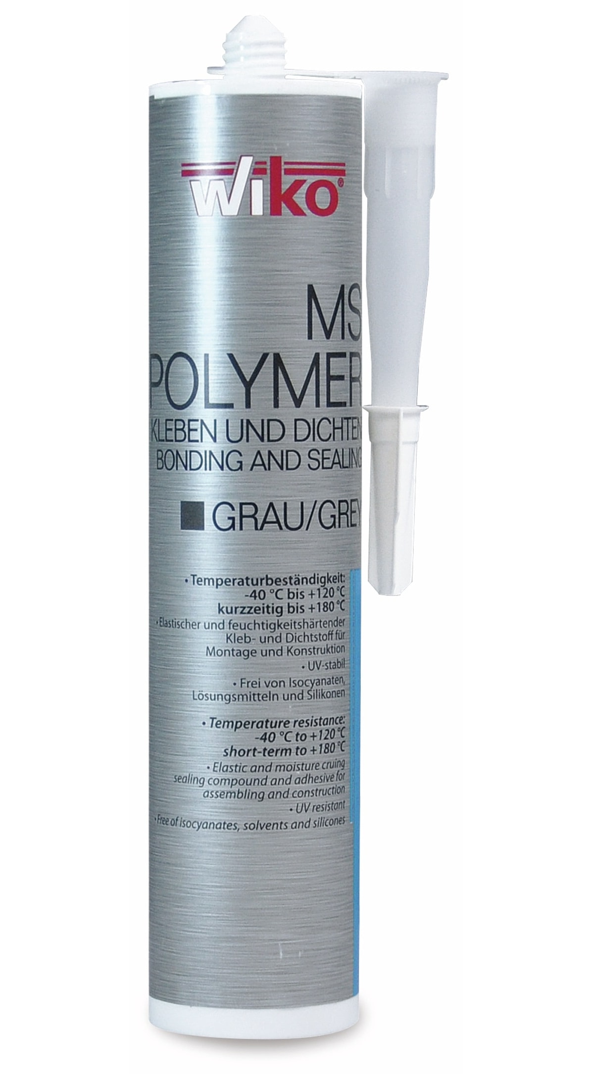 WIKO MS Polymer Kleb-/Dichtstoff, 290 ml, grau WIKO MS Polymer Kleb-/Dichtstoff, 290 ml, grau