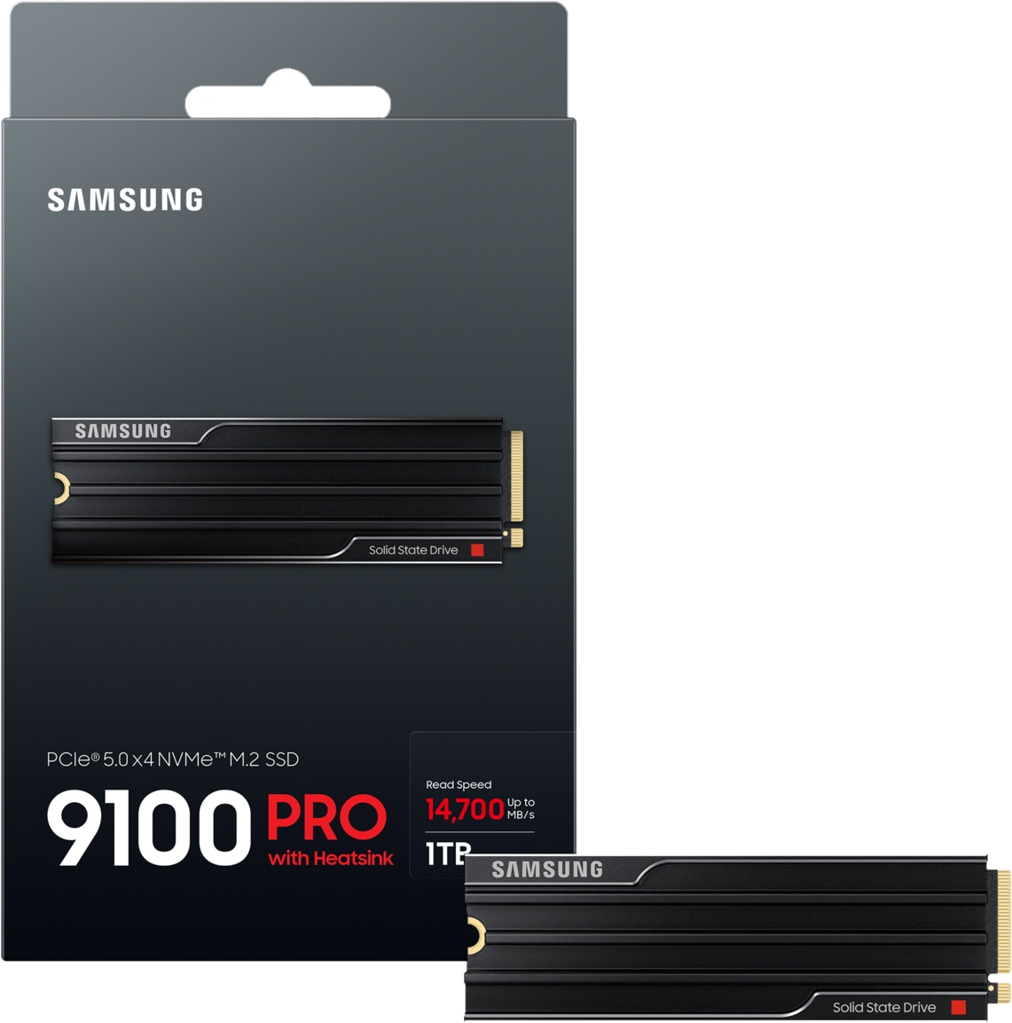 SAMSUNG M.2 SSD 9100 Pro 1TB Heatsink