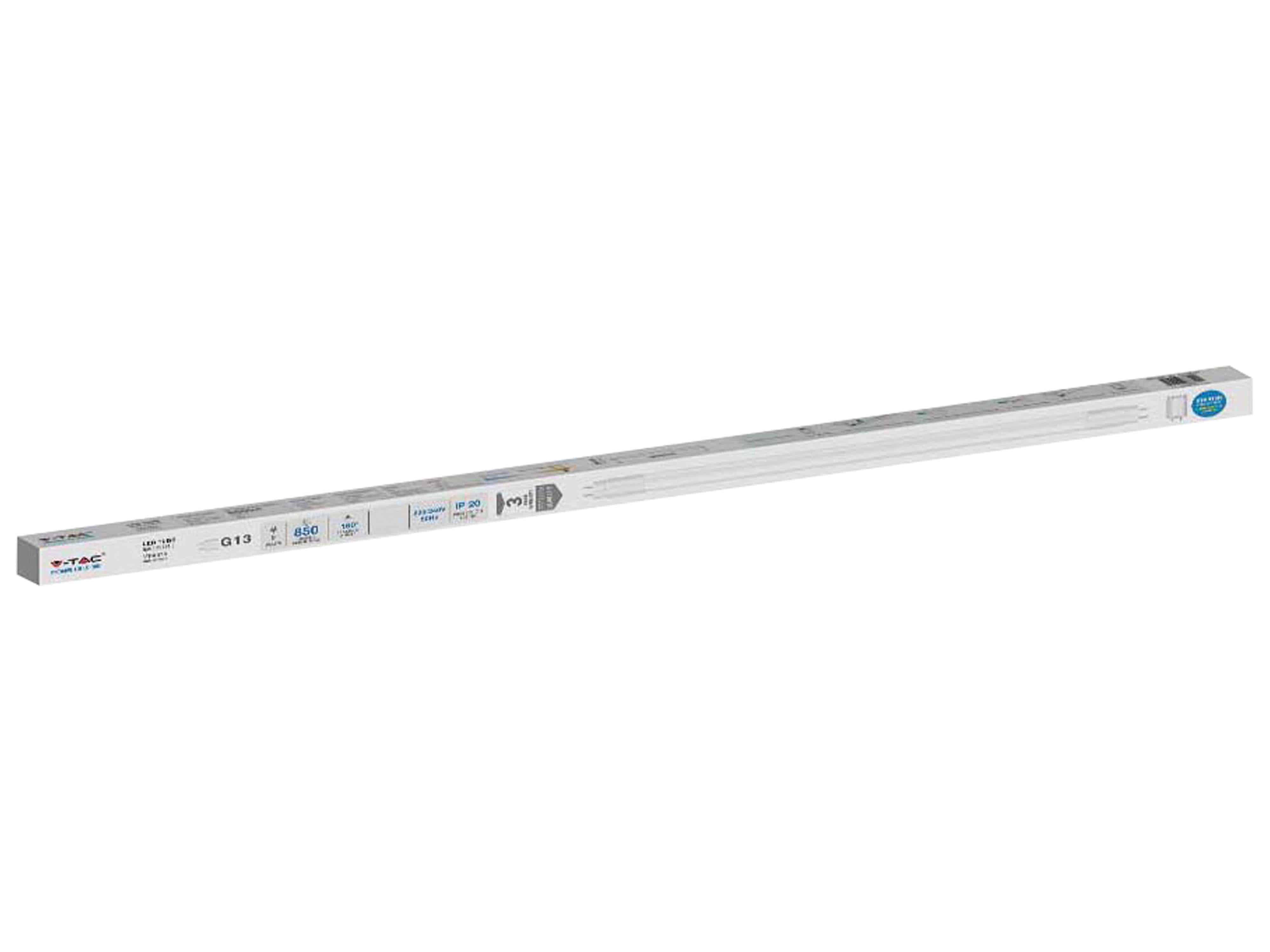 V-TAC LED-Röhre VT-6072, G13, EEK: F, 9W, 850lm, 6500K, 600mm