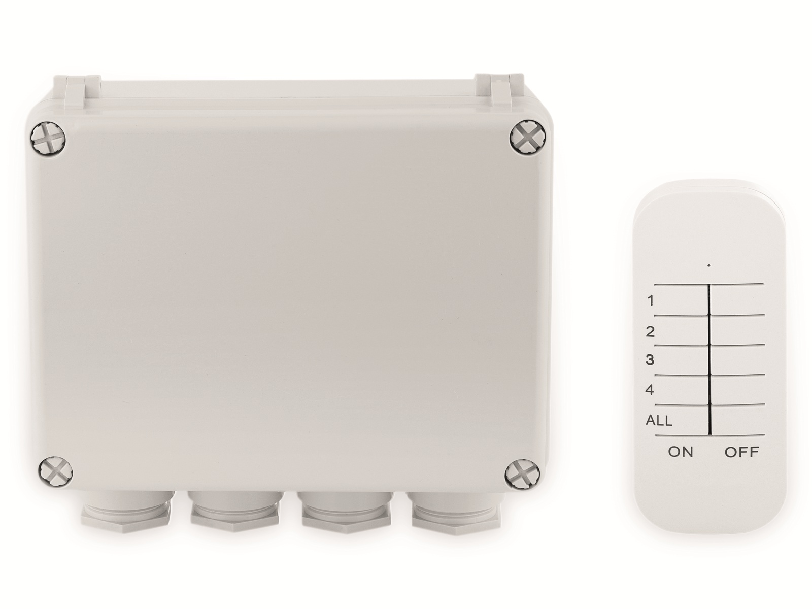 SMARTWARES Funk-Schalterbox SH4-99652, 3-Kanal-Schalter-Set, Außenbereich