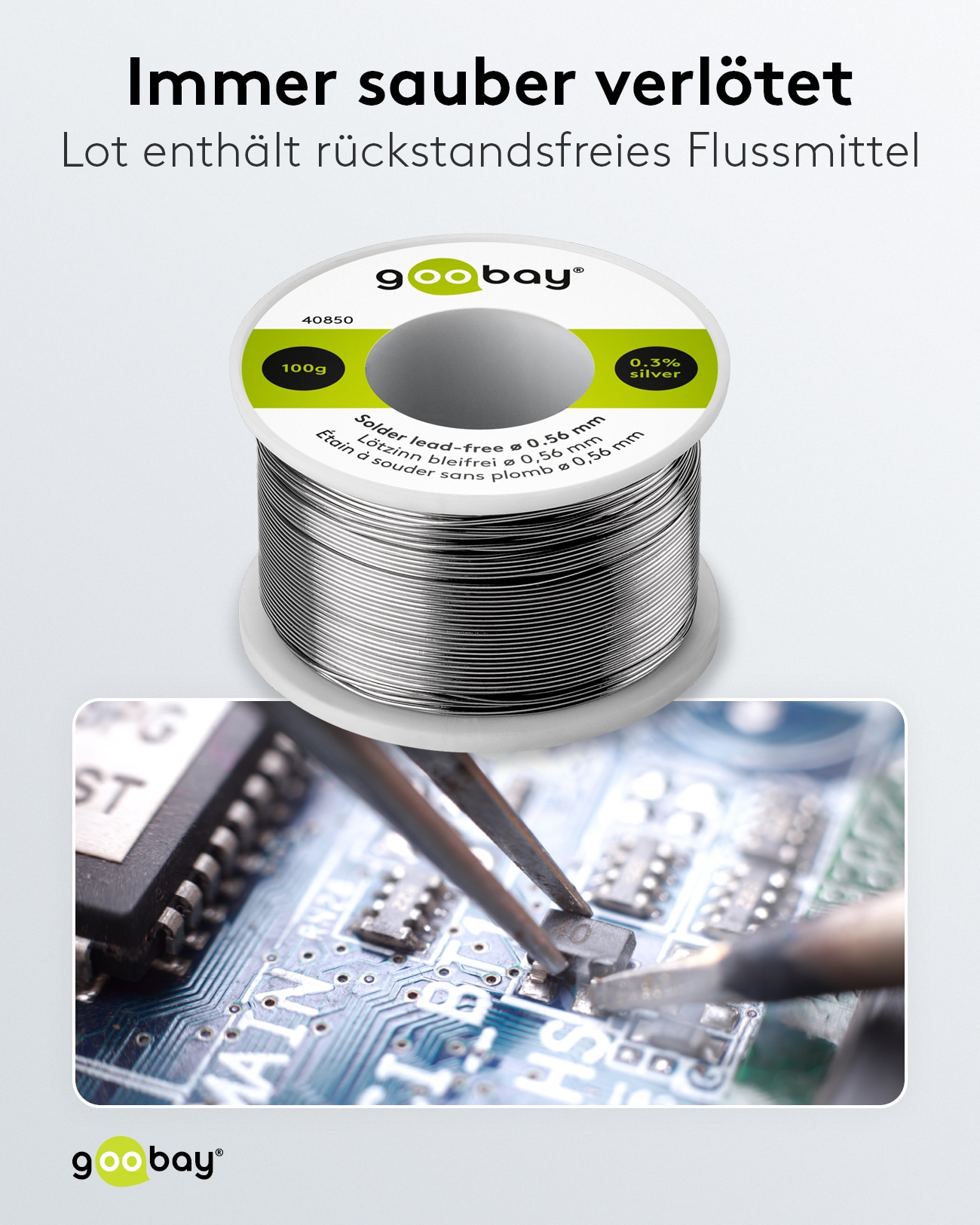 GOOBAY Lötzinn Essential, 100 g, Ø 0,56 mm
