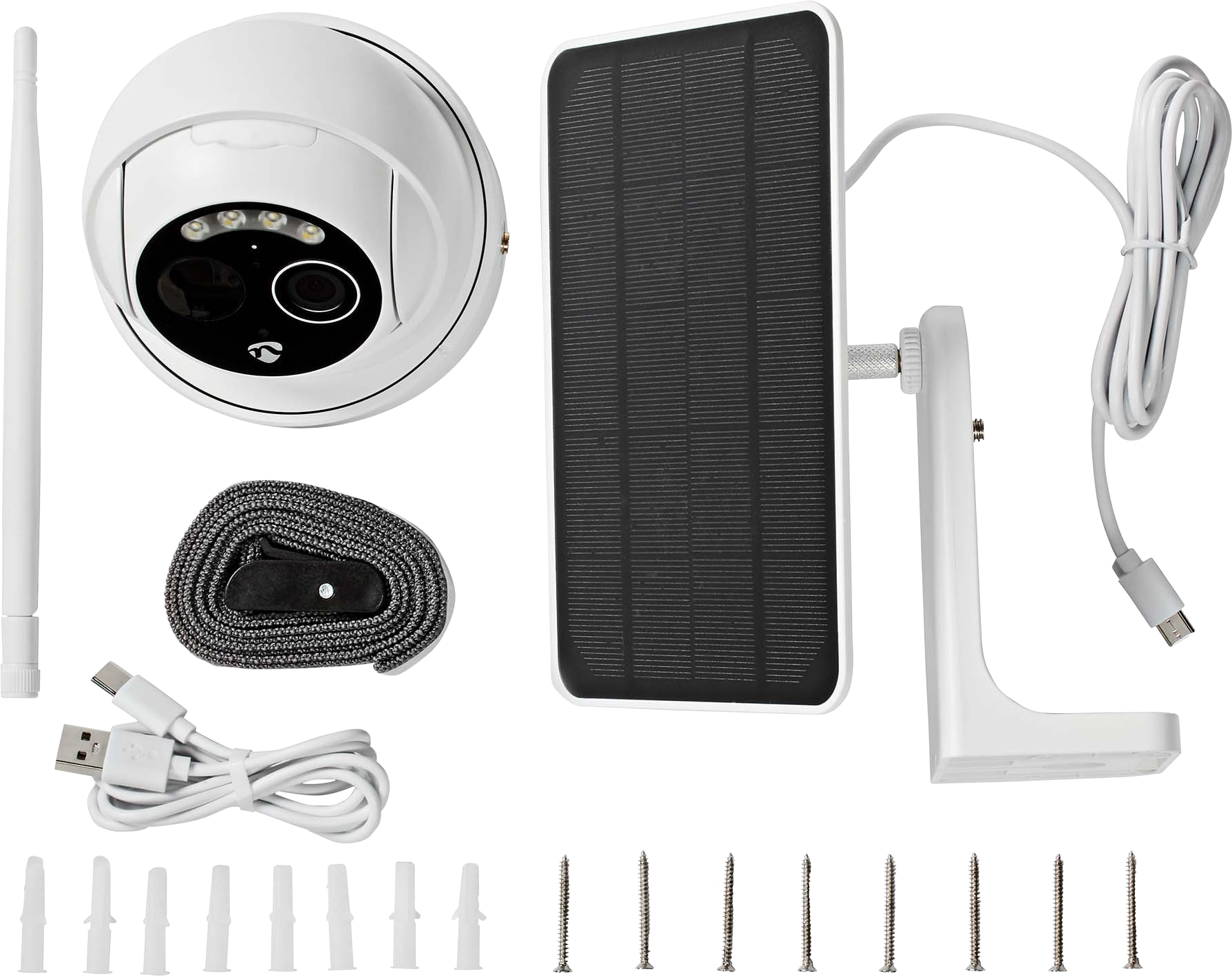 NEDIS Überwachungskamera SmartLife, WIFICBO50WT, Außen, Wi-Fi, weiß