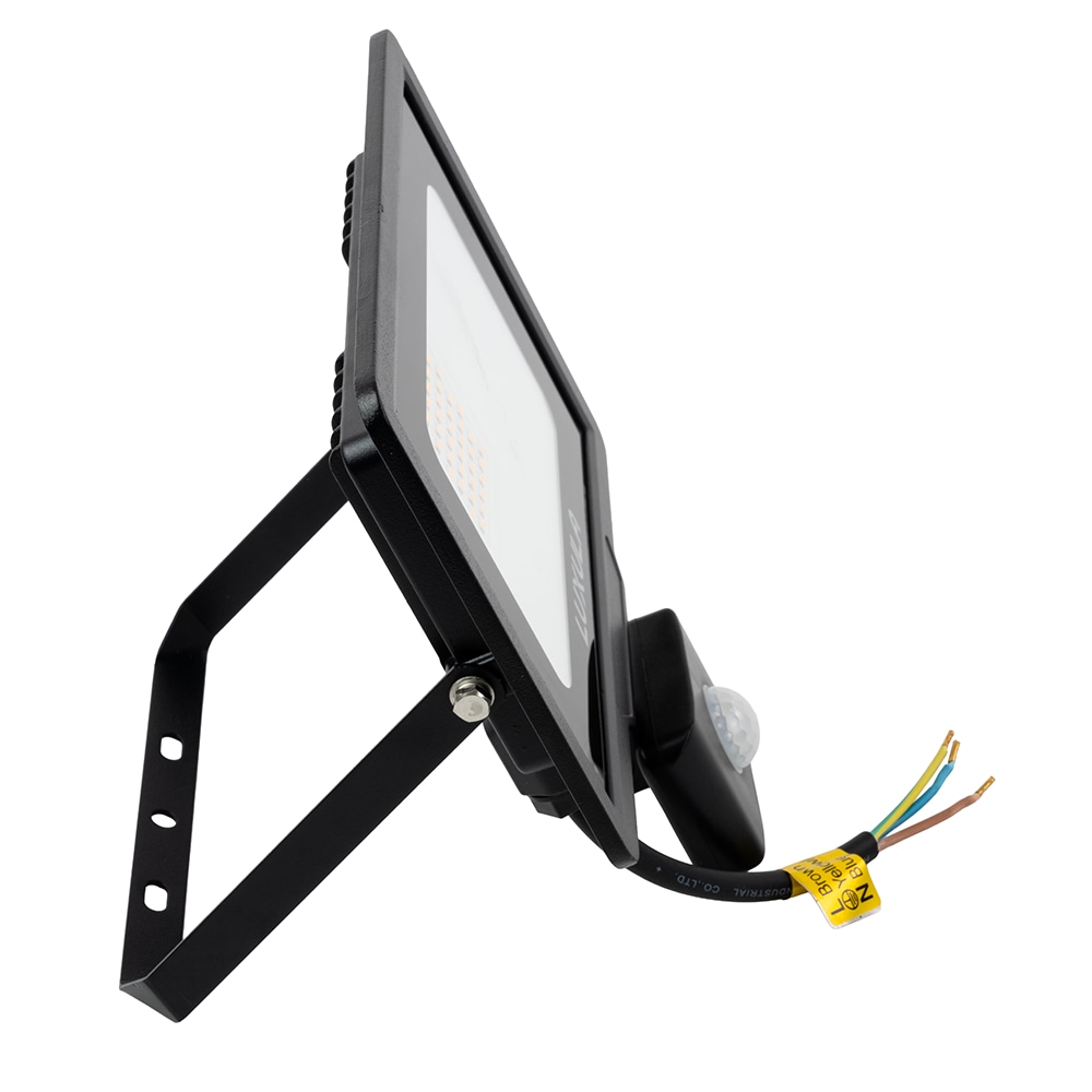 LUXULA LED-Fluter mit Bewegungsmelder, EEK: F, 30W, 3000lm, 4000K, schwarz