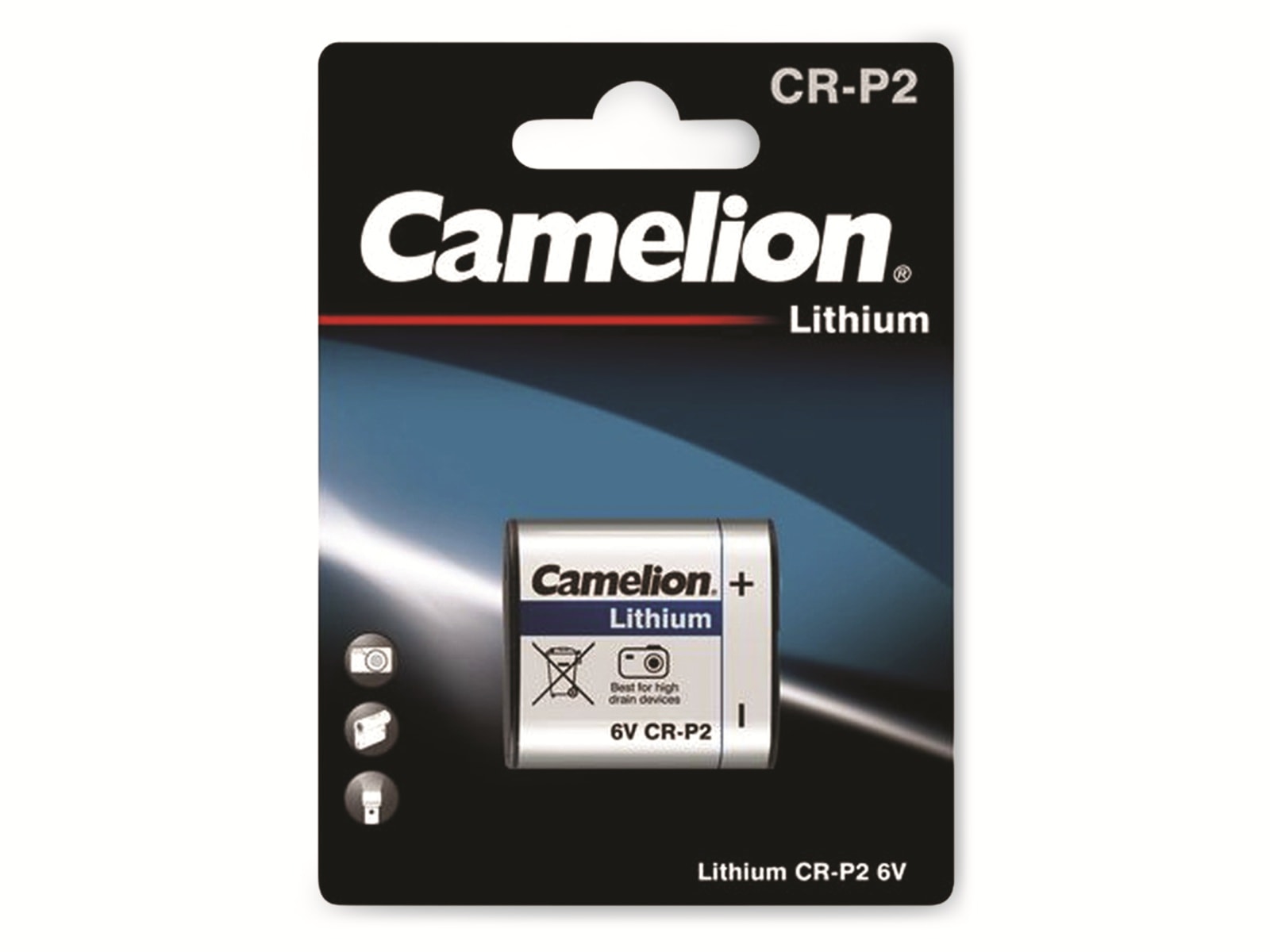 CAMELION Lithium-Batterie CR -P2 1 Stück