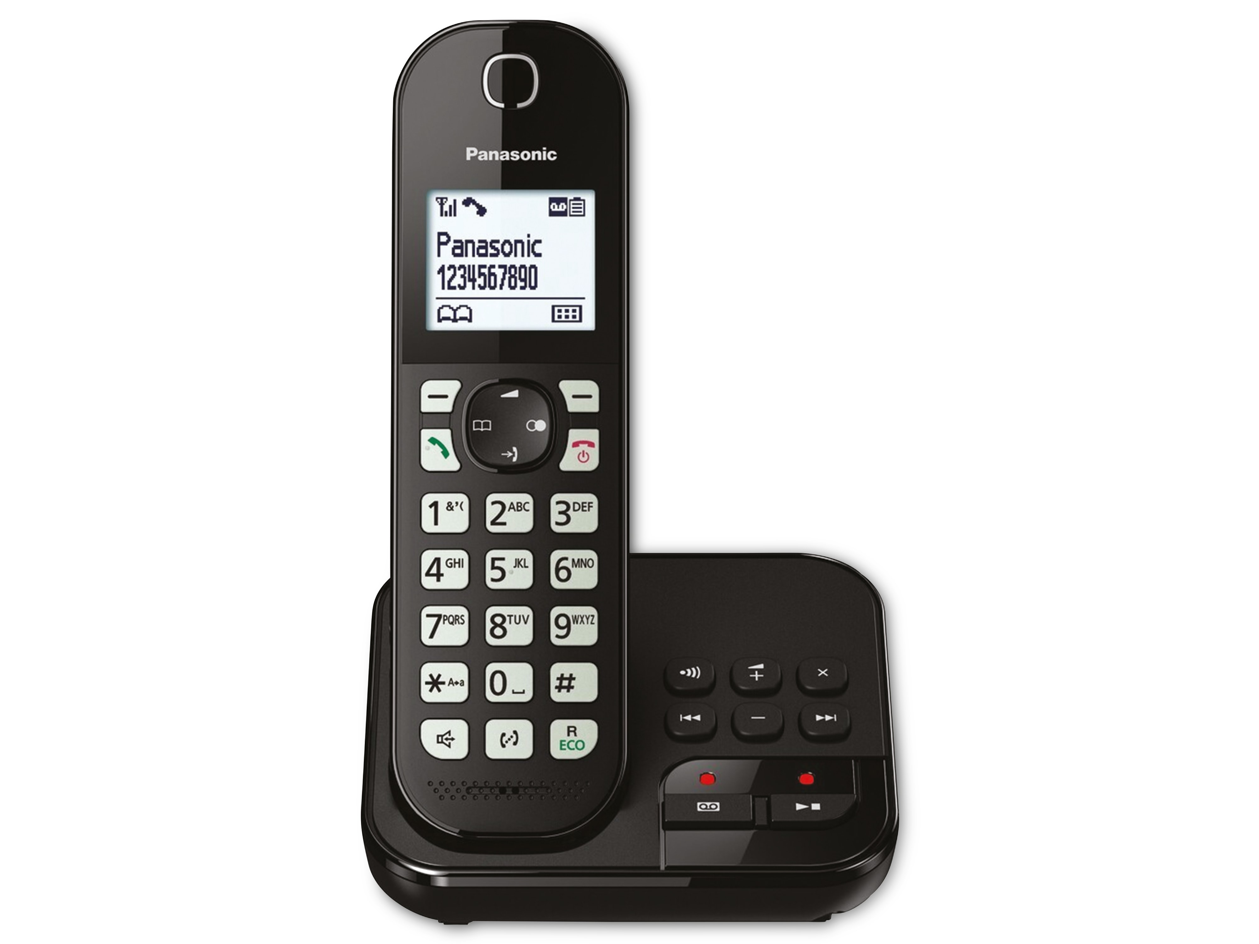 PANASONIC DECT-Telefon KX-TGC460, mit AB, schwarz