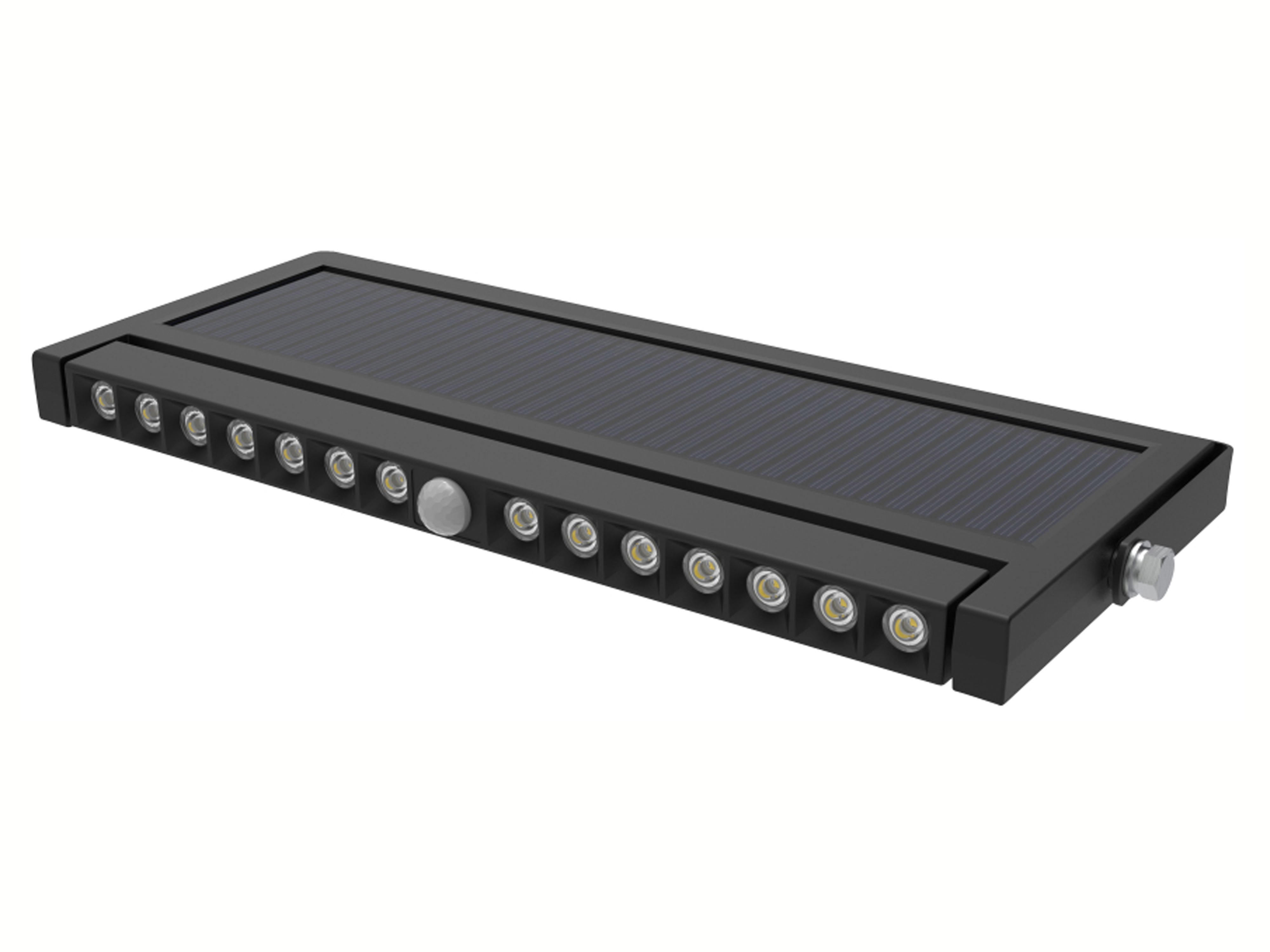 LUXULA Solar LED-Wandleuchte, 10 W, 1000 lm, PIR-Sensor, schwenkbar