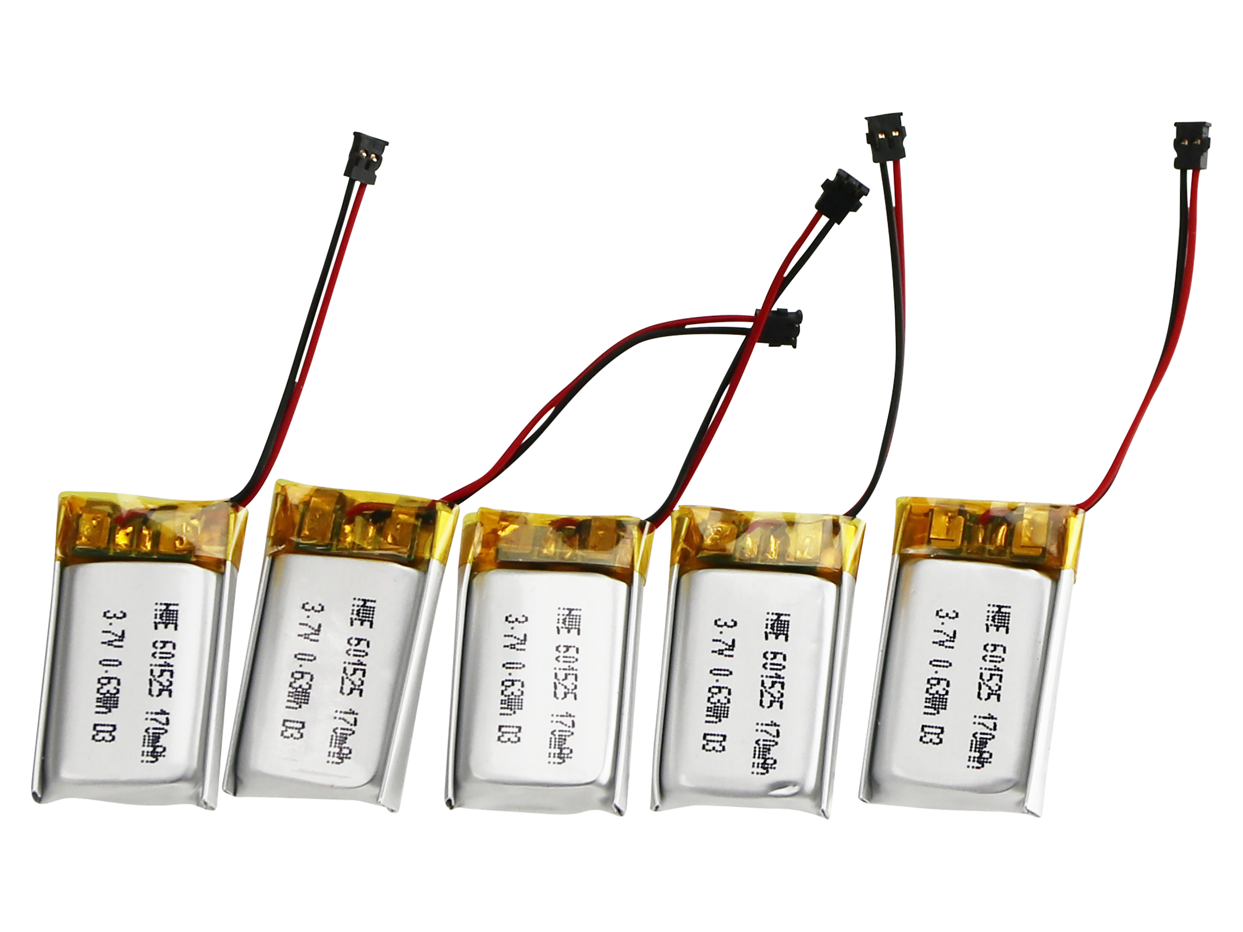 Lithium-Polymer-Akku HWE601525, 5 Stück