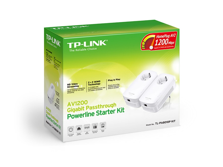 TP-LINK Gigabit-Powerline-Set TL-PA8010PKIT, AV1200
