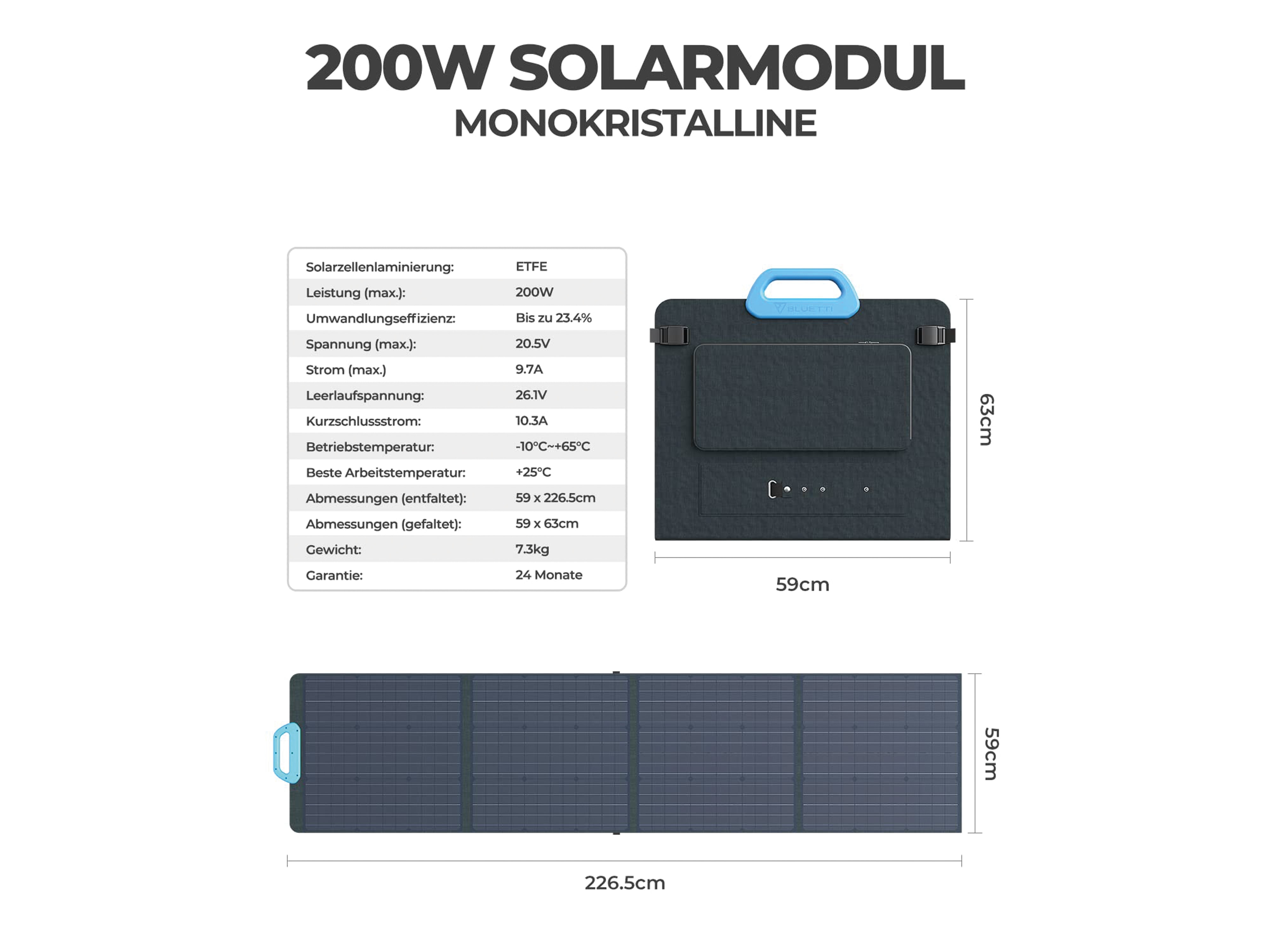 BLUETTI Powerstation-Set AC200Max + 200 W Solarmodul