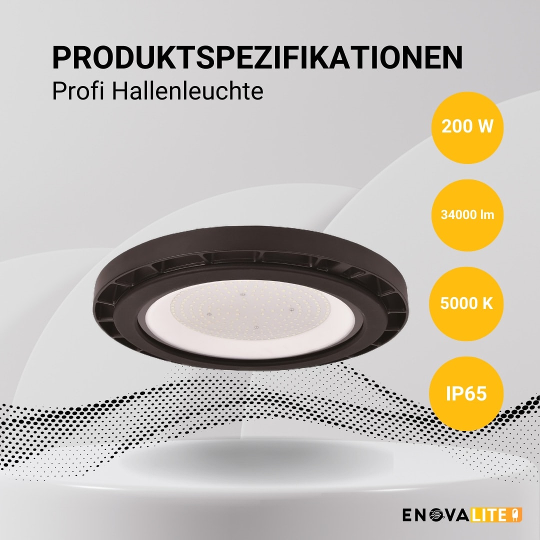 ENOVALITE LED-Highbay-Leuchte, EEK: C, 200 W, 34000 lm, 5000 K ENOVALITE LED-Highbay-Leuchte, EEK: C, 200 W, 34000 lm, 5000 K