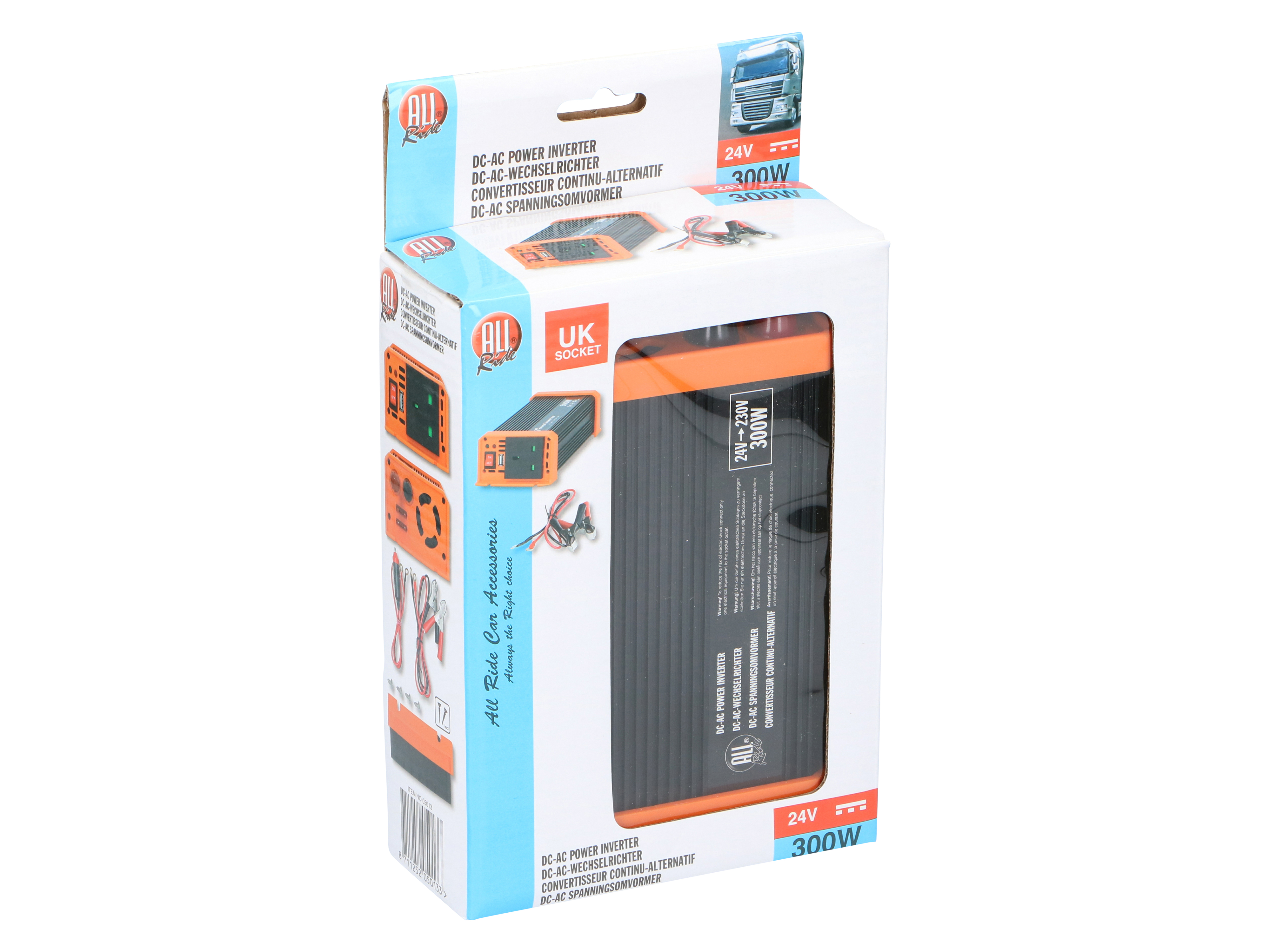 Wechselrichter, All-Ride, 24V/300W, englischer Stecker