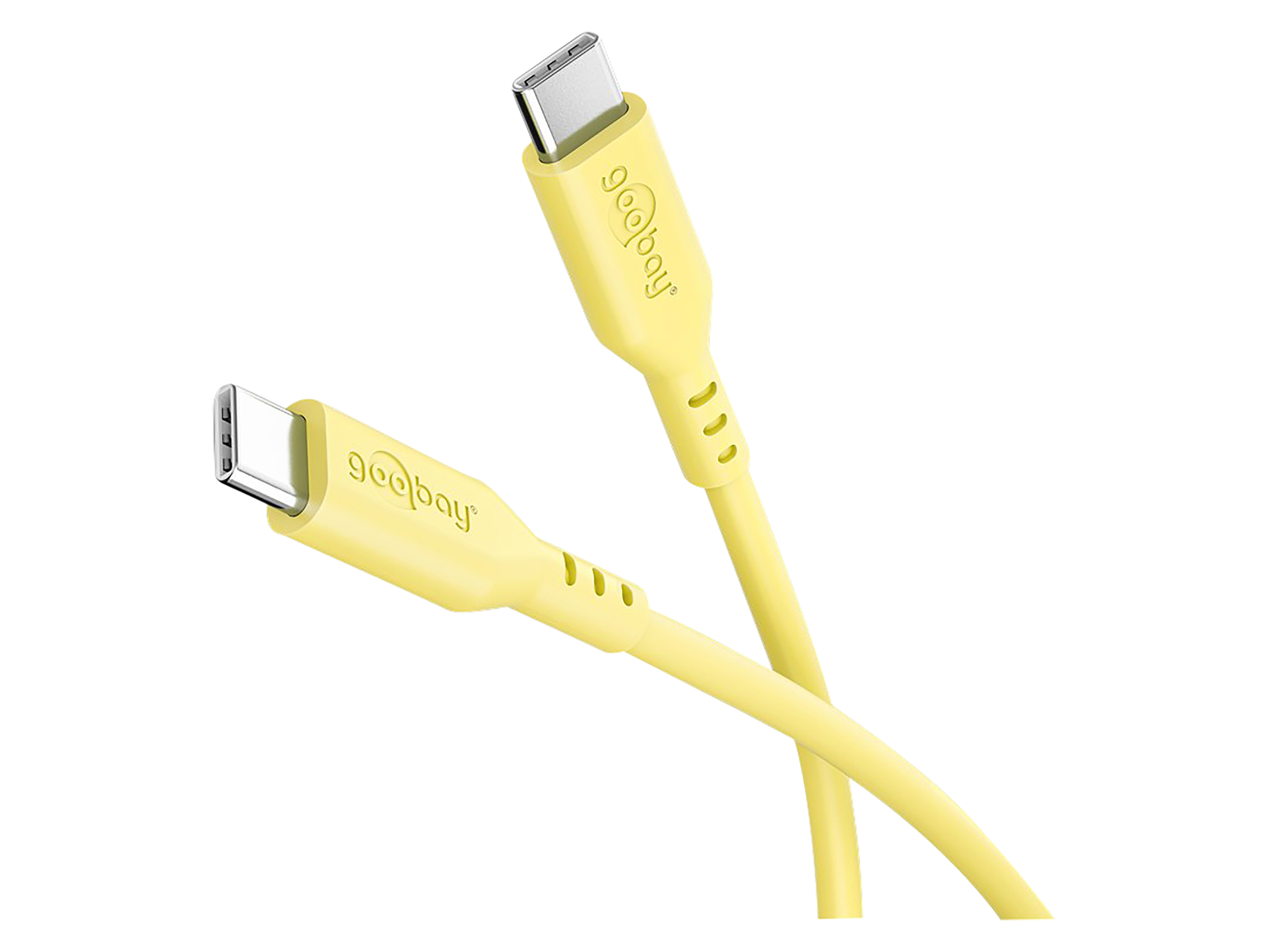 GOOBAY USB-C Kabel 77742 Silikon 1,5m gelb