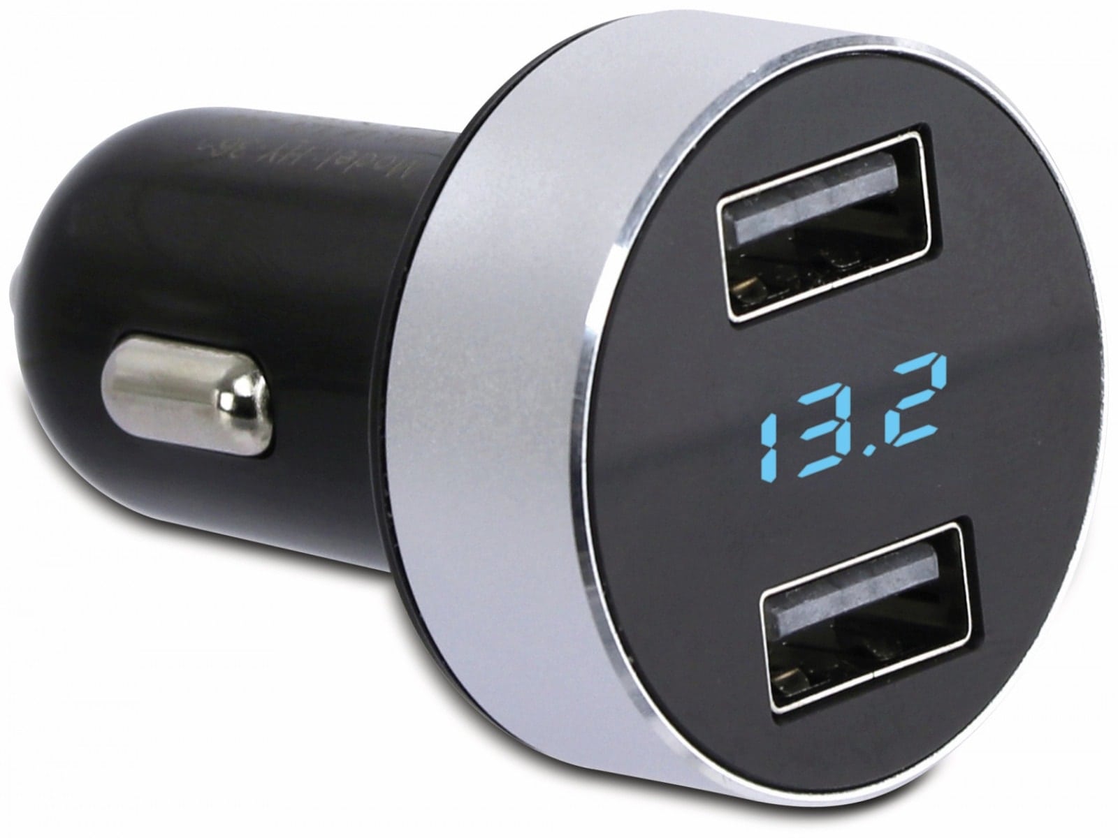 QuatPower Dual KFZ USB-Lader mit Display, KUL2-5/4,8A, 5 V-/4,8 A
