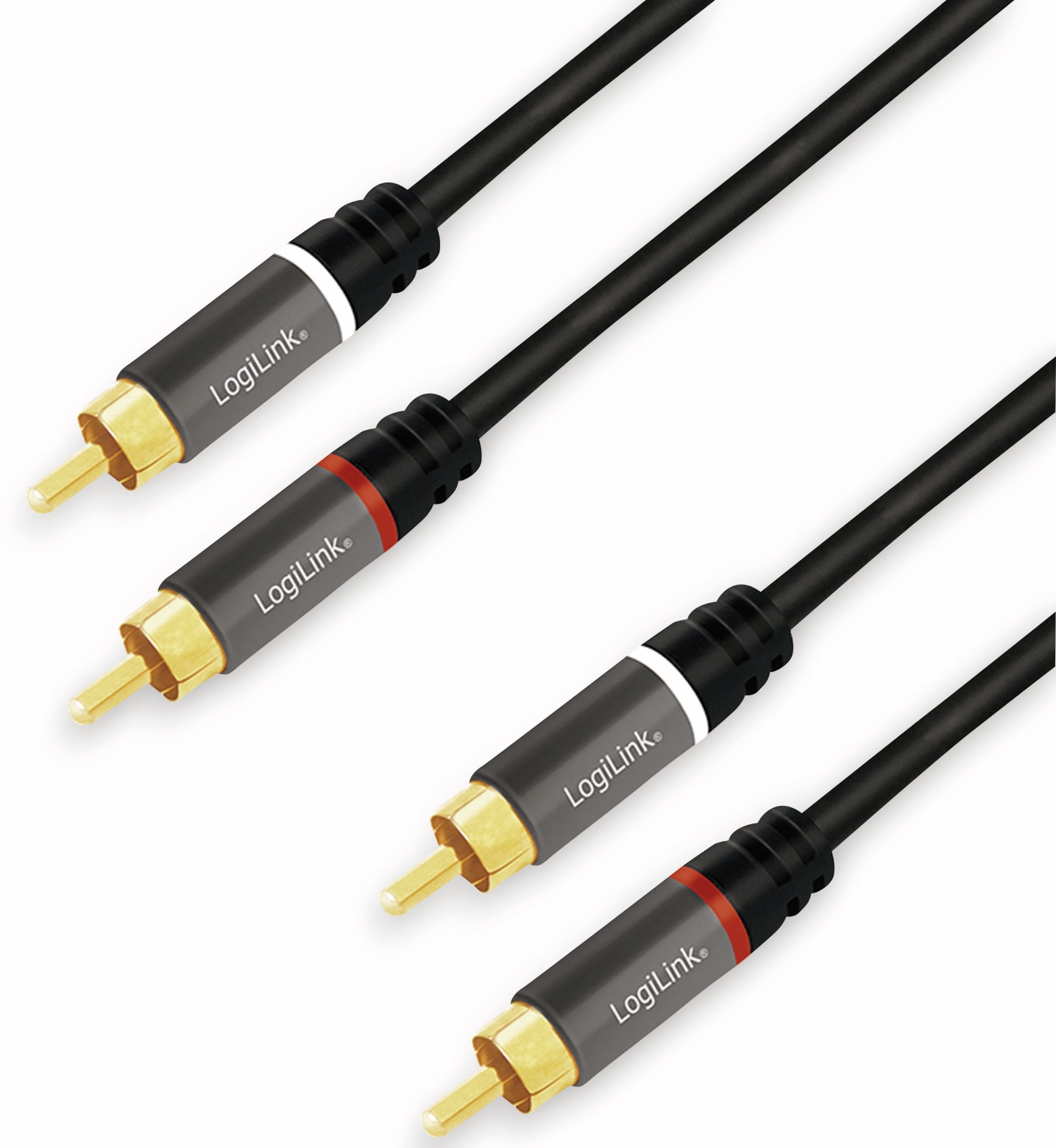 LOGILINK Cinchkabel CA1206, 3 m, 2x2 Cinchstecker, schwarz LOGILINK Cinchkabel CA1206, 3 m, 2x2 Cinchstecker, schwarz