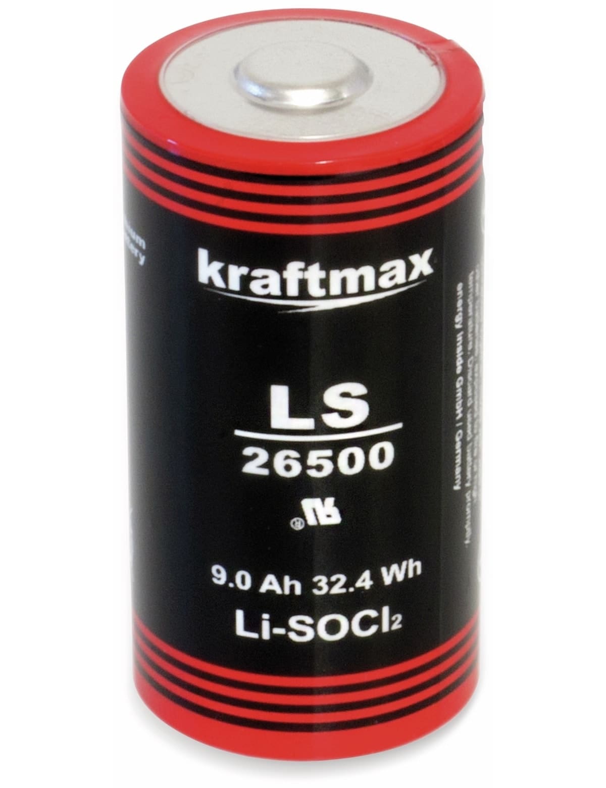 KRAFTMAX Lithium-Batterie LS26500, C-Zelle, 3,6 V-, 9000 mAh