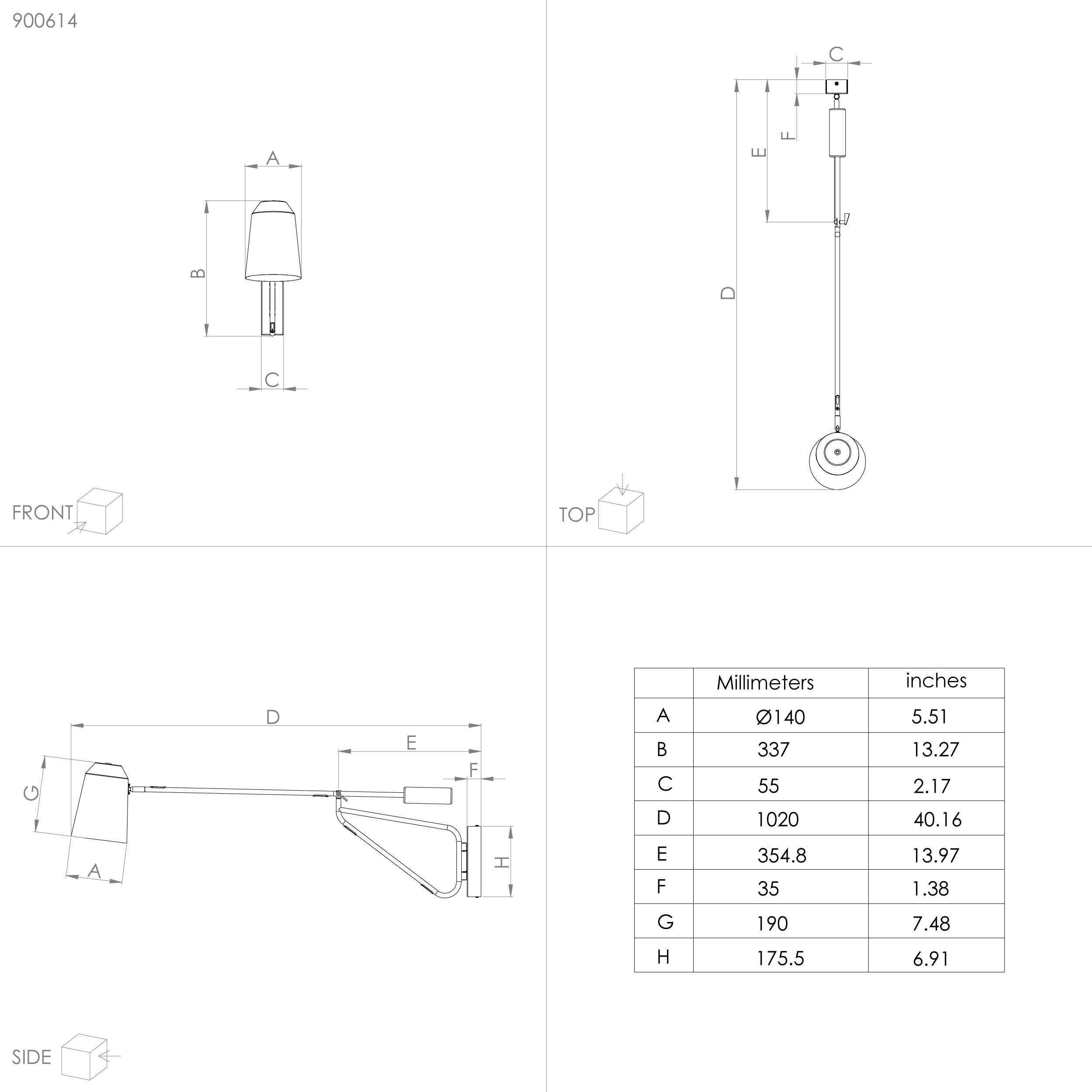 EGLO Wandleuchte 900614 schwarz, für E27, max. 28 W