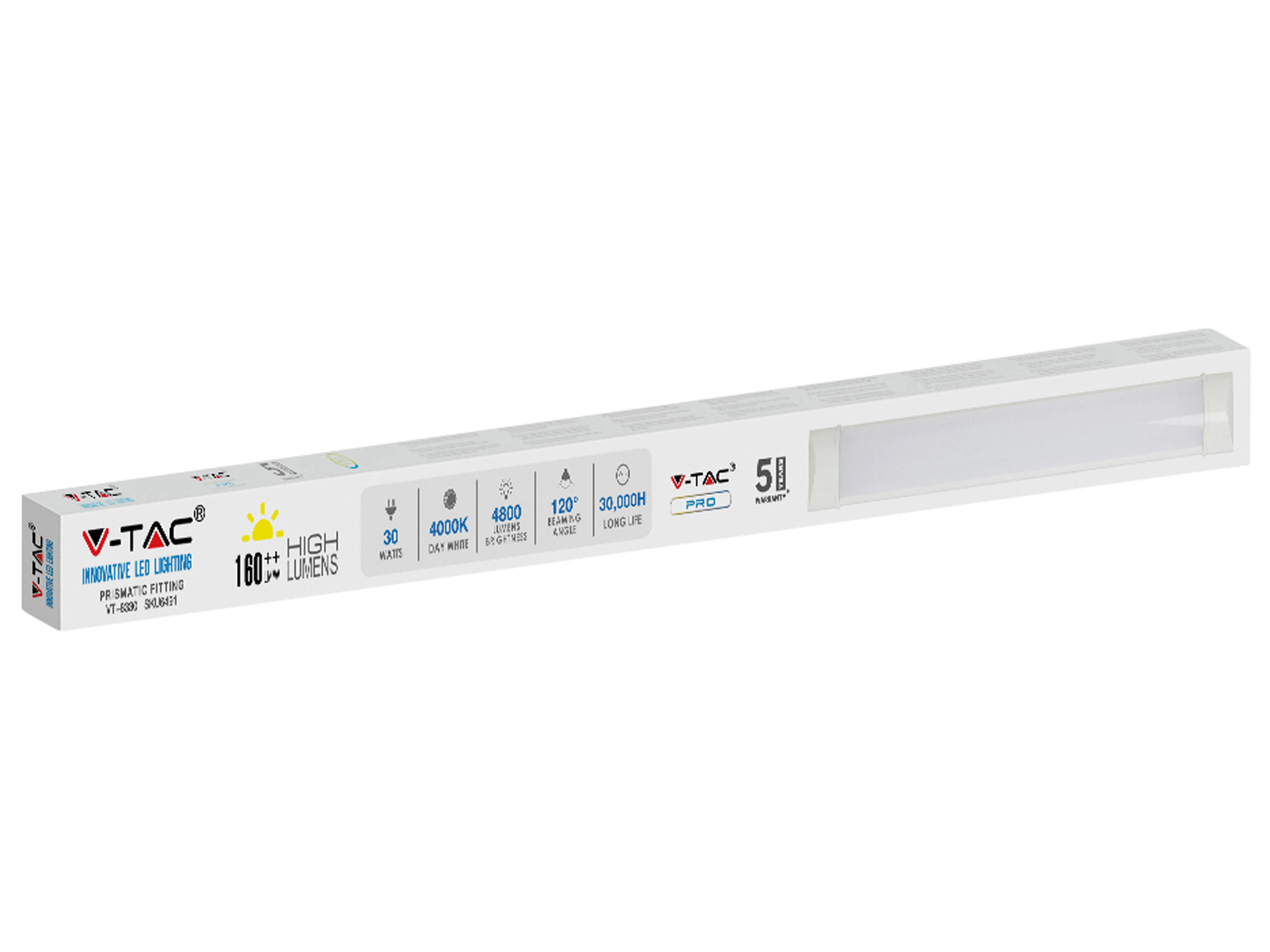 V-TAC LED-Deckenleuchte, 8330 (20363) EEK: D, 30 W, 4650 lm, 4000 K, 1200 mm V-TAC LED-Deckenleuchte, 8330 (20363) EEK: D, 30 W, 4650 lm, 4000 K, 1200 mm