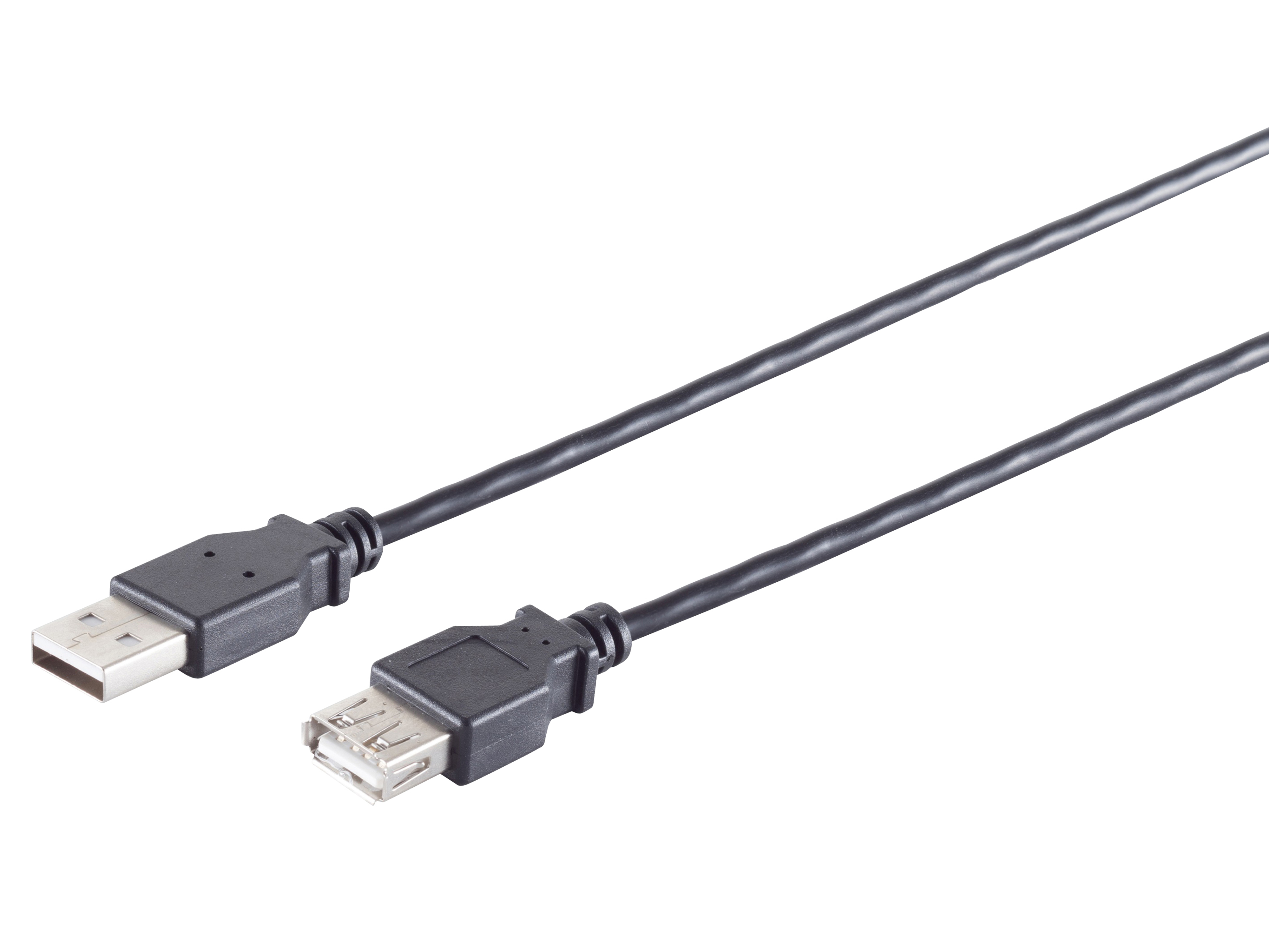 S-IMPULS USB-A Verlängerungskabel 2.0 schwarz 3m