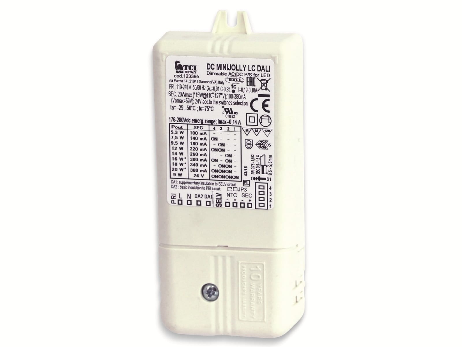 Schaltnetzteil, TCI, DC MINI JOLLY LC DALI, 100 mA...380 mA