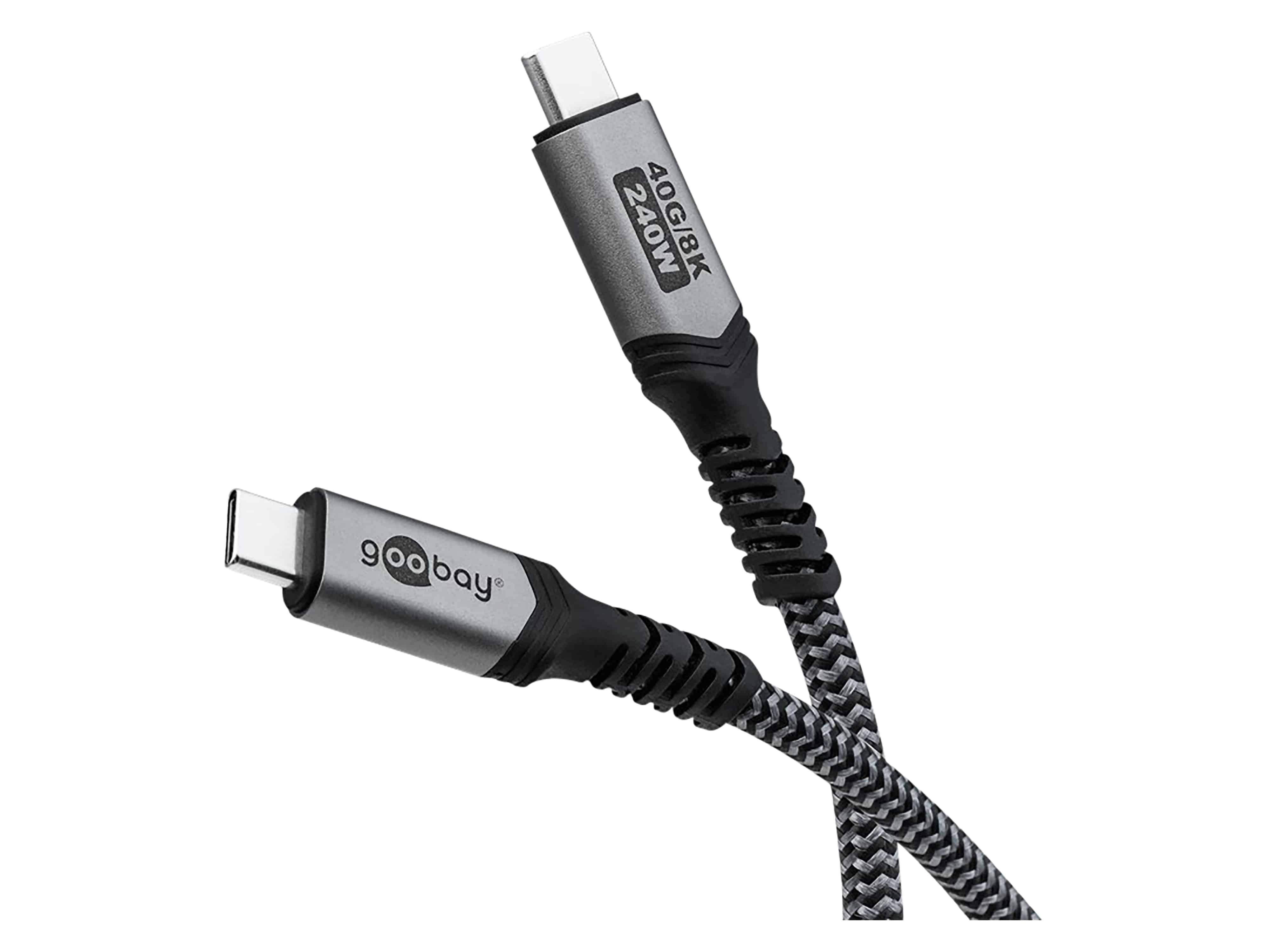 GOOBAY USB-C Kabel 74213 USB4 240W 1,8m 40Gbit/s Textilmantel GOOBAY USB-C Kabel 74213 USB4 240W 1,8m 40Gbit/s Textilmantel