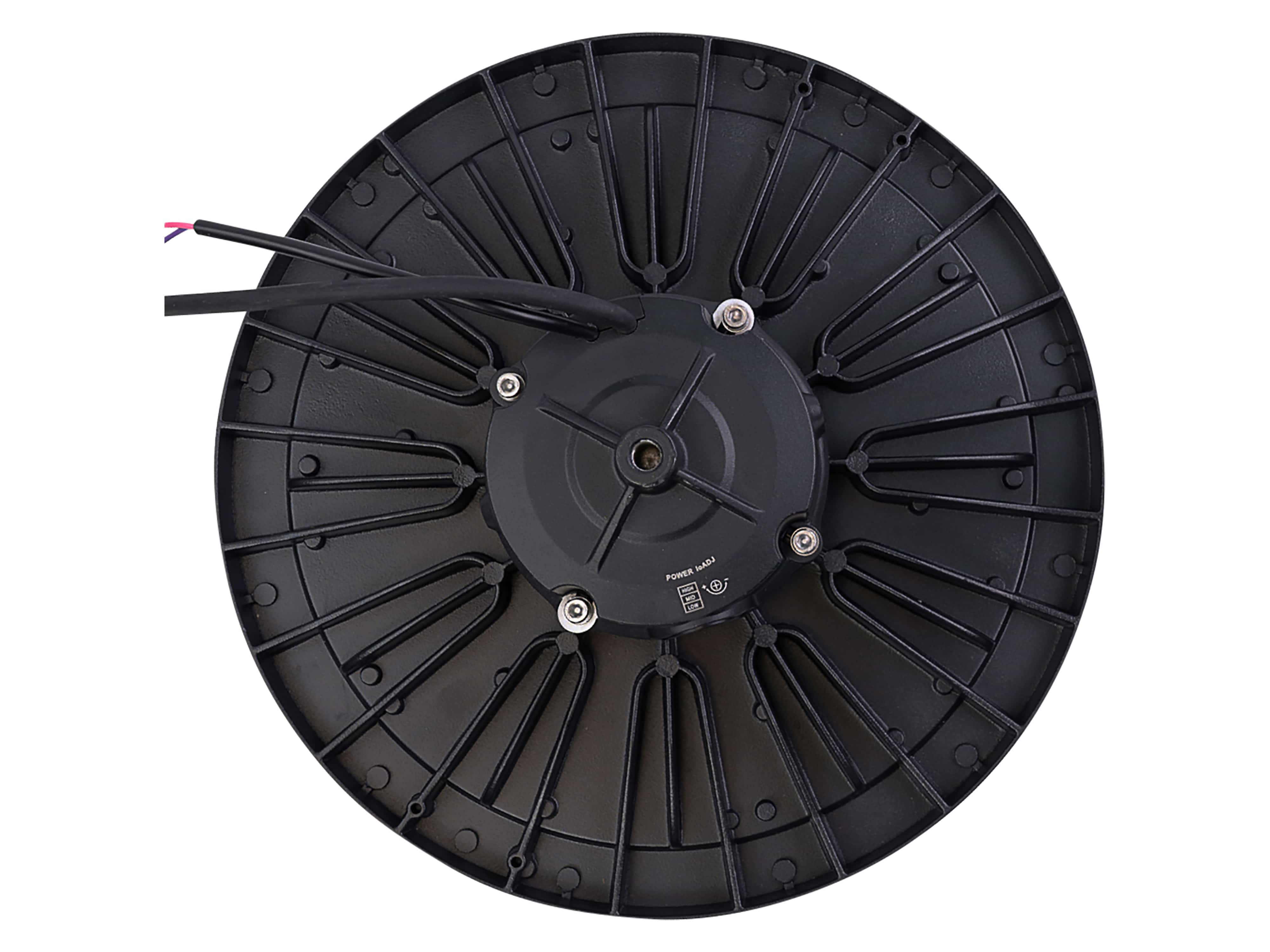 ENOVALITE LED-HighBay-Leuchte, UFO, 120...200 W, 4000 K, EEK: C, 19200...32000 lm, dimmbar, schwarz