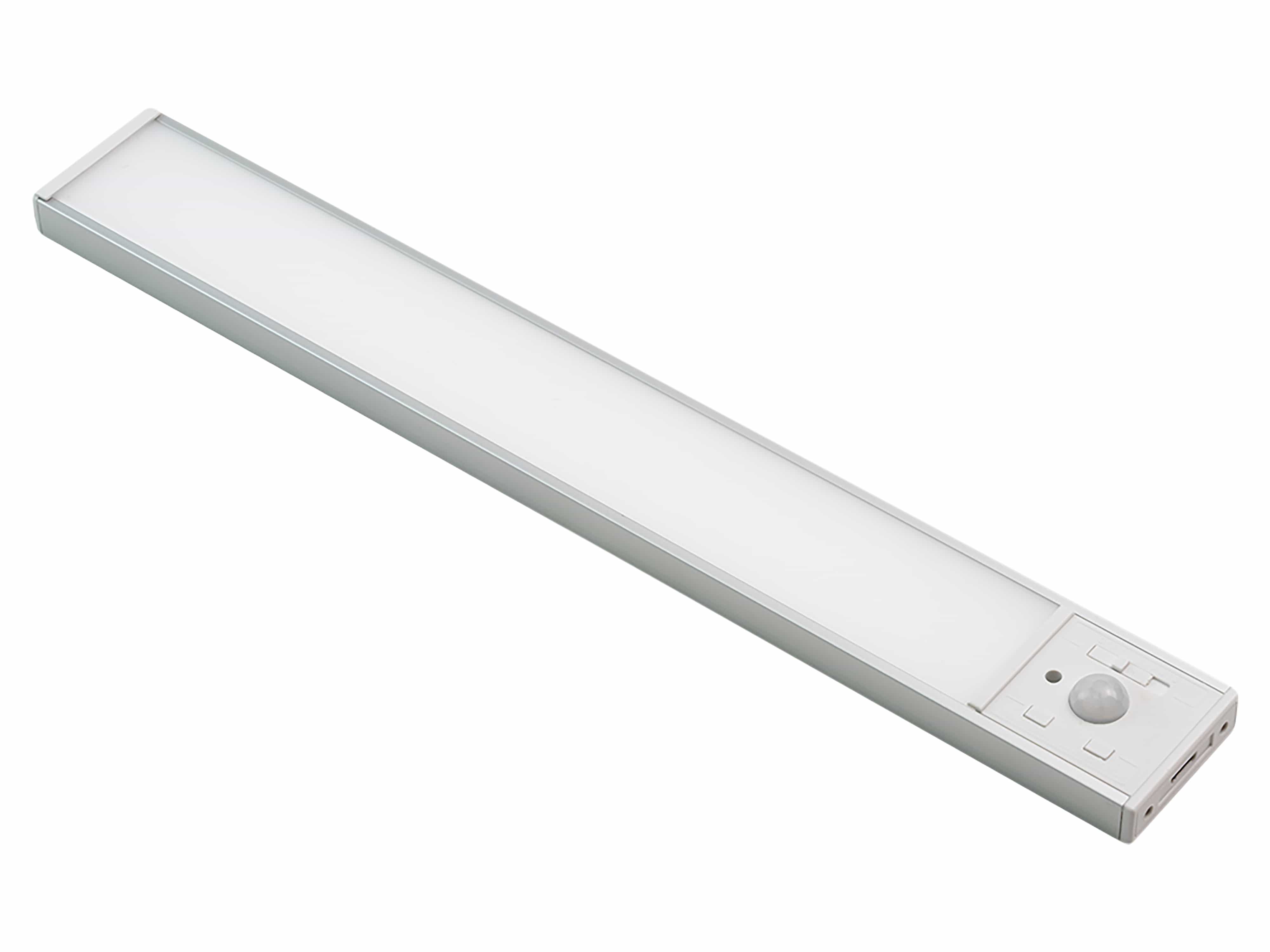 LUXULA LED-Schrankleuchte mit Bewegungsmelder, 2,96W, 850lm, CCT, IP20, silber, 30cm