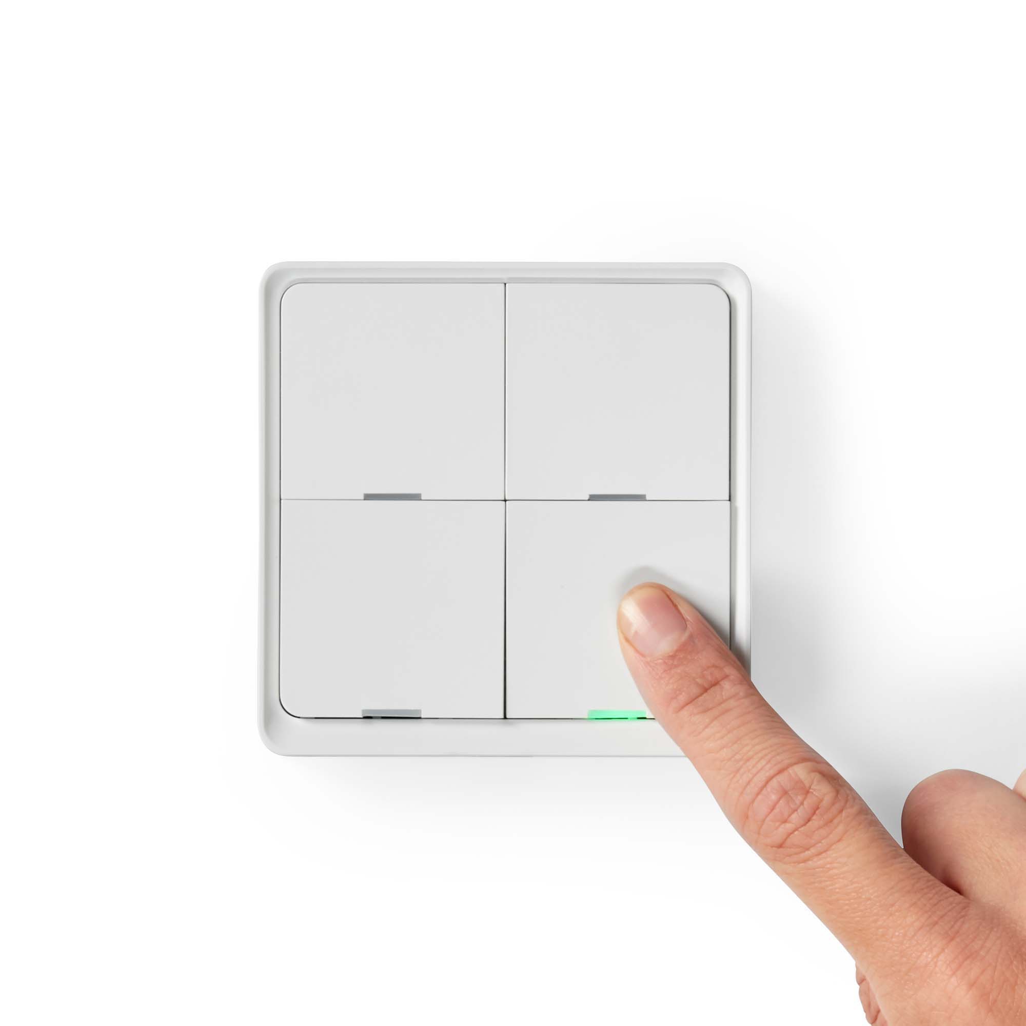 NEDIS Wandschalter SmartLife, 4 Knöpfe, weiß